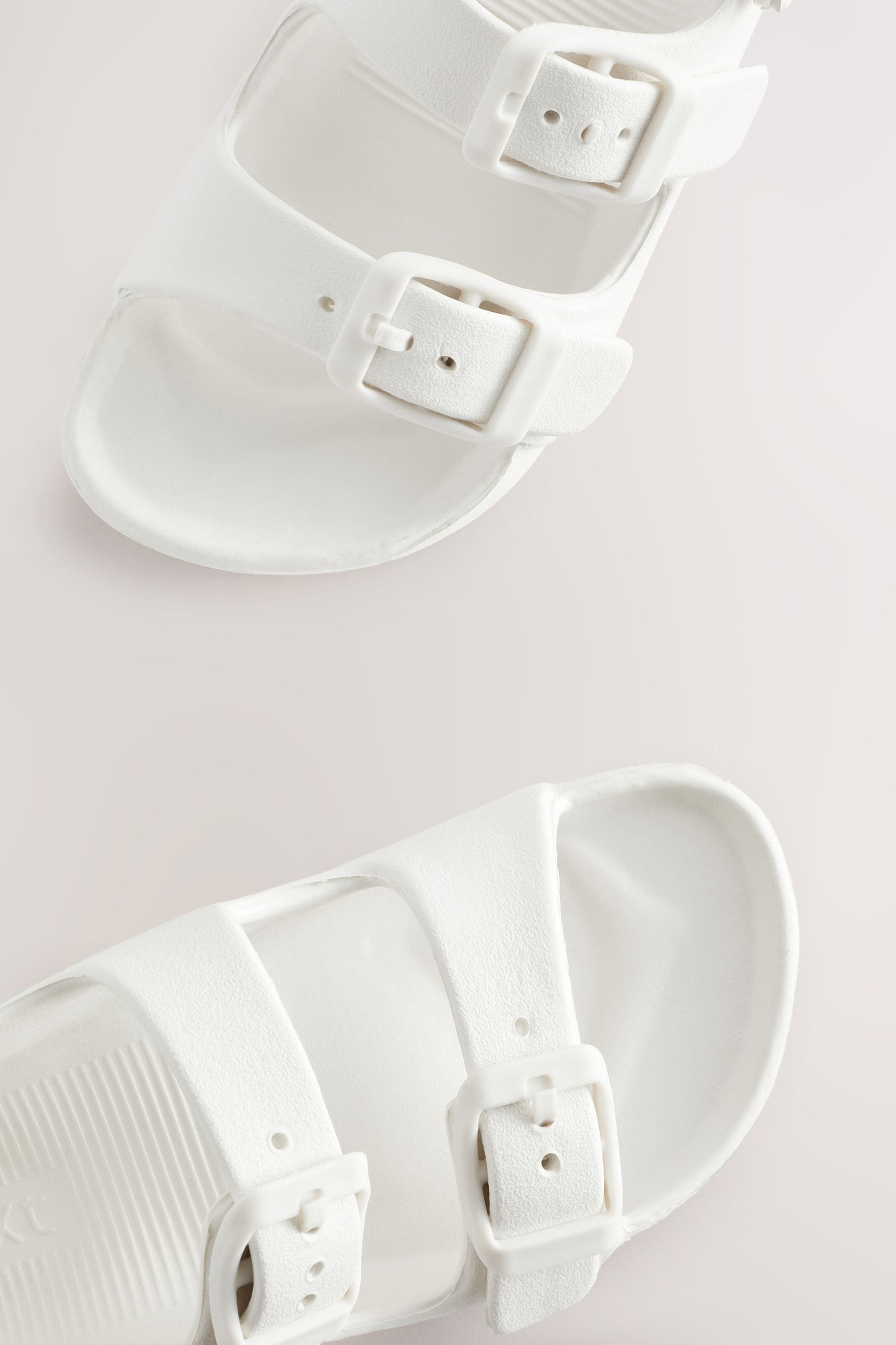 White Two Strap Sandals