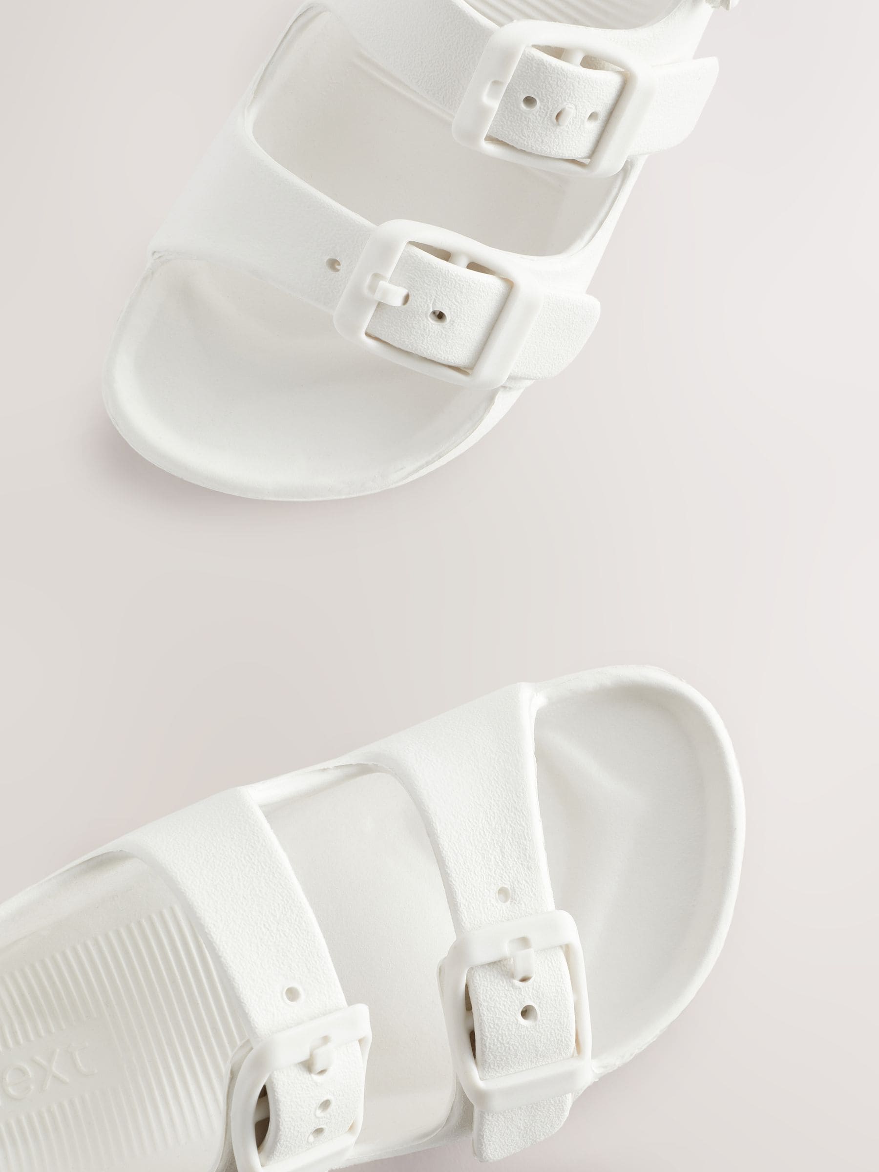 White Two Strap Sandals