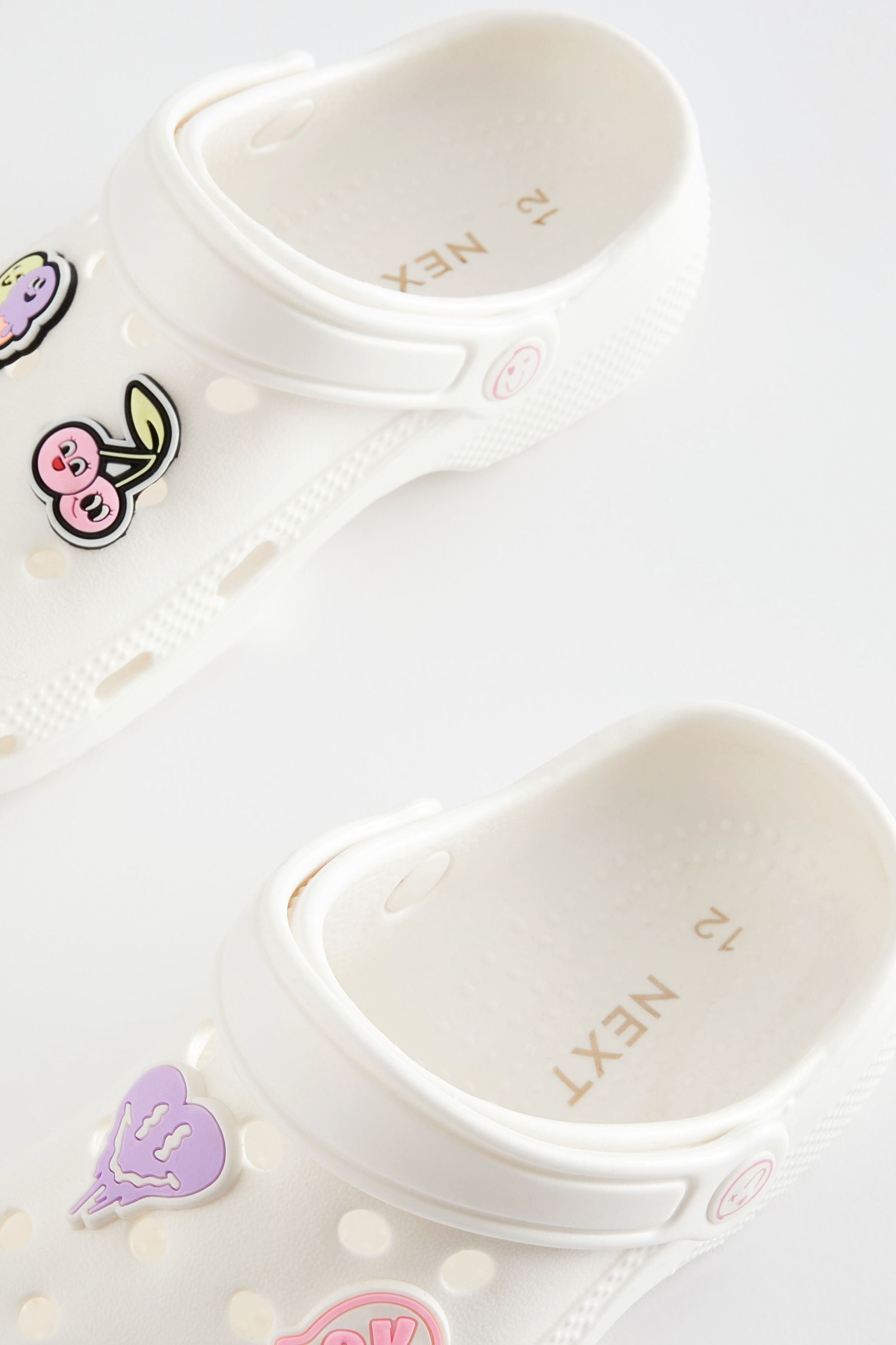 White Character Badge Clogs