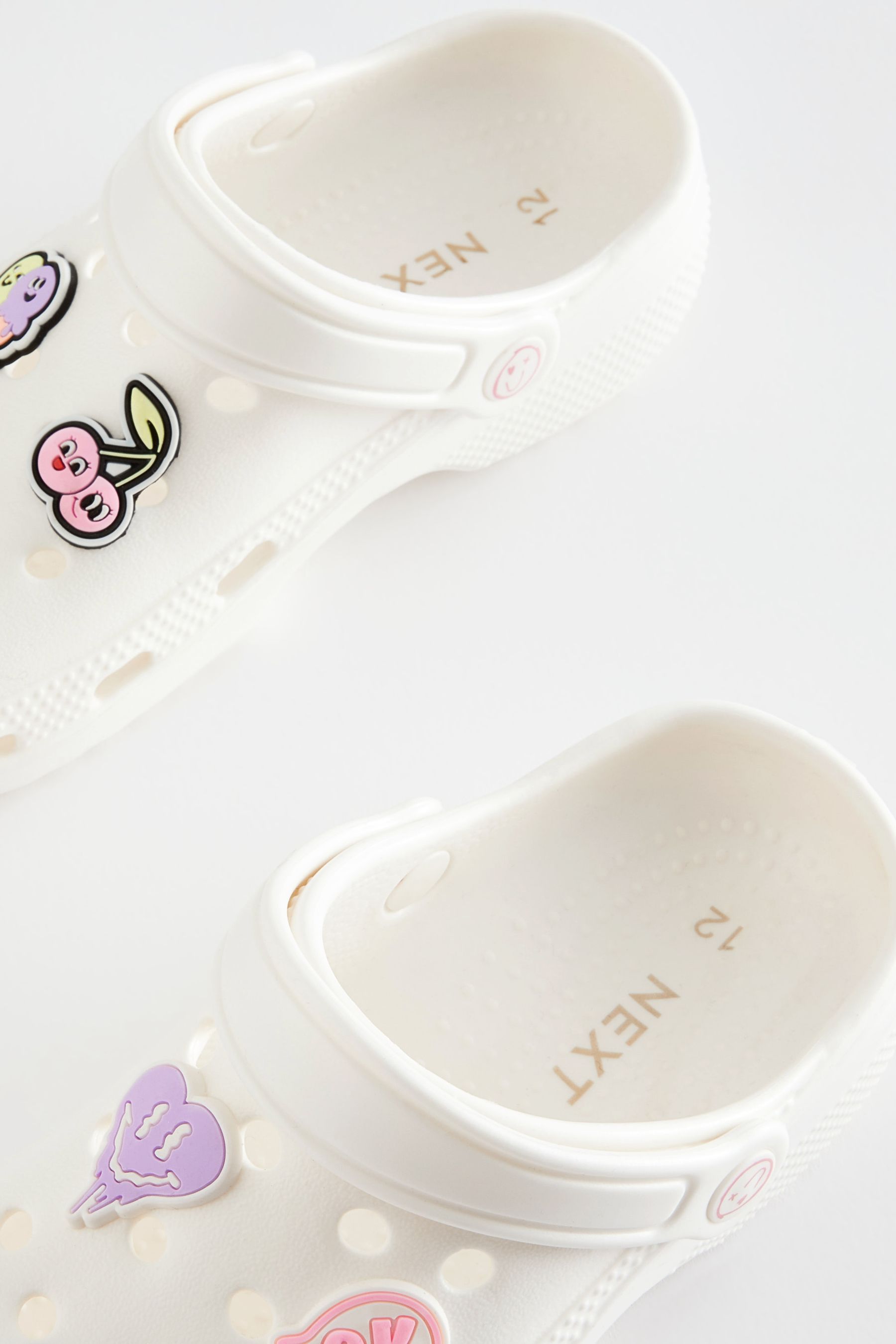 White Character Badge Clogs