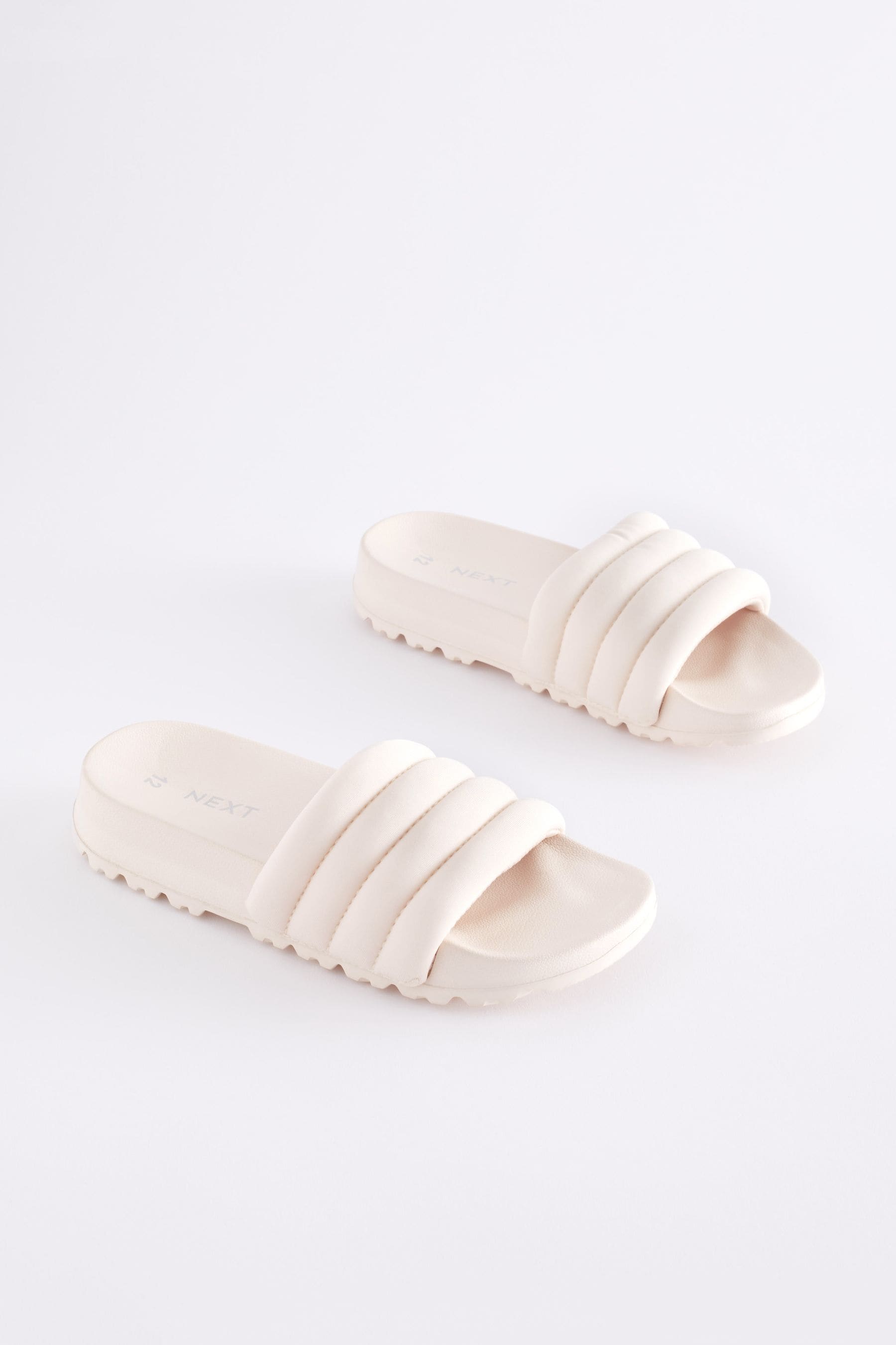 Neutral Quilted Sliders