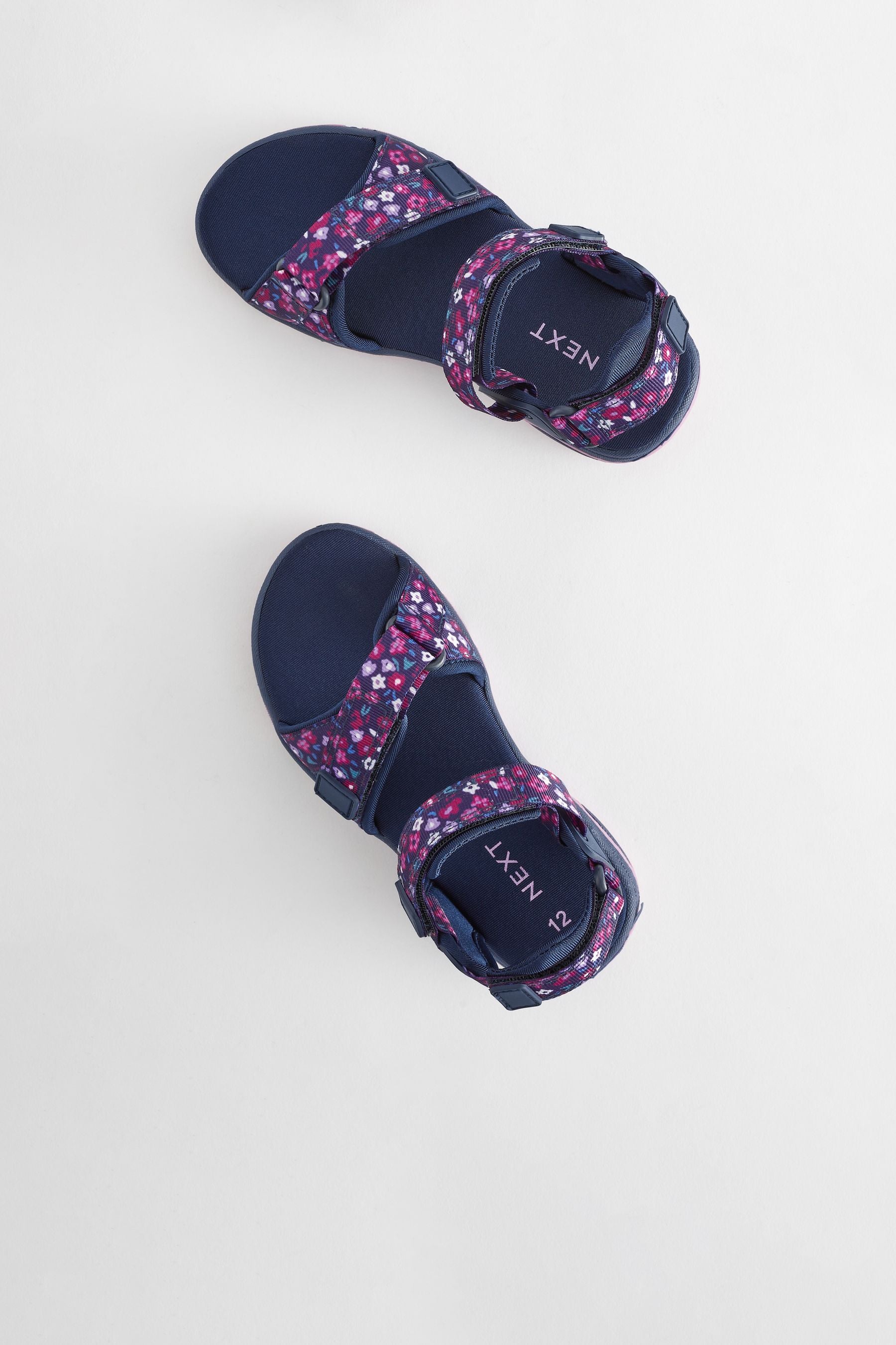 Navy Floral Sporty Trekker Sandals