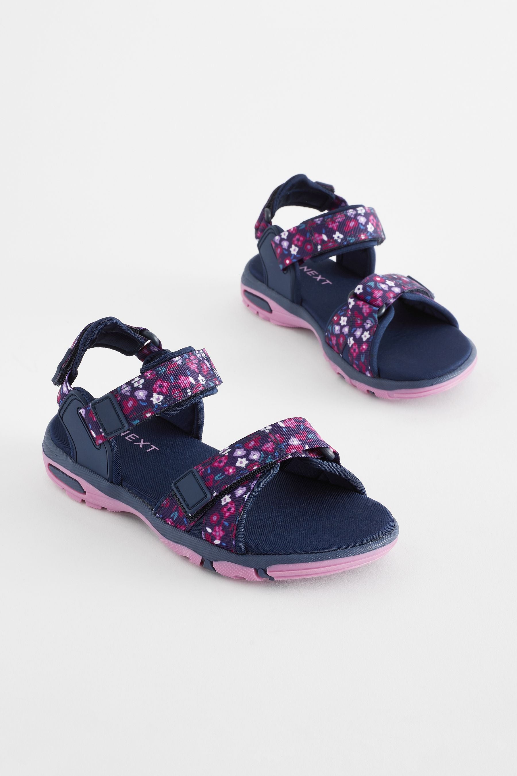 Navy Floral Sporty Trekker Sandals