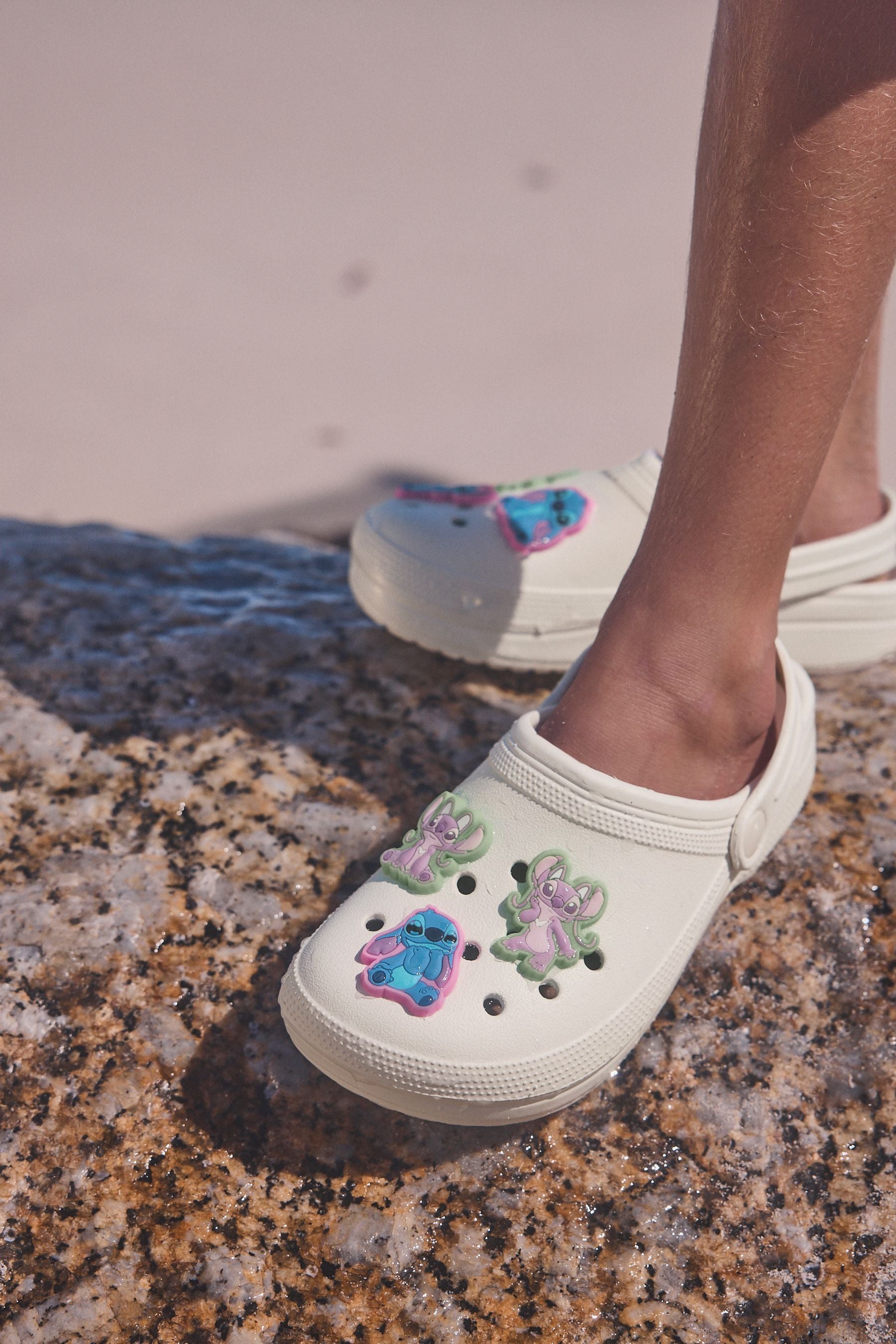 White Lilo & Stitch Clogs