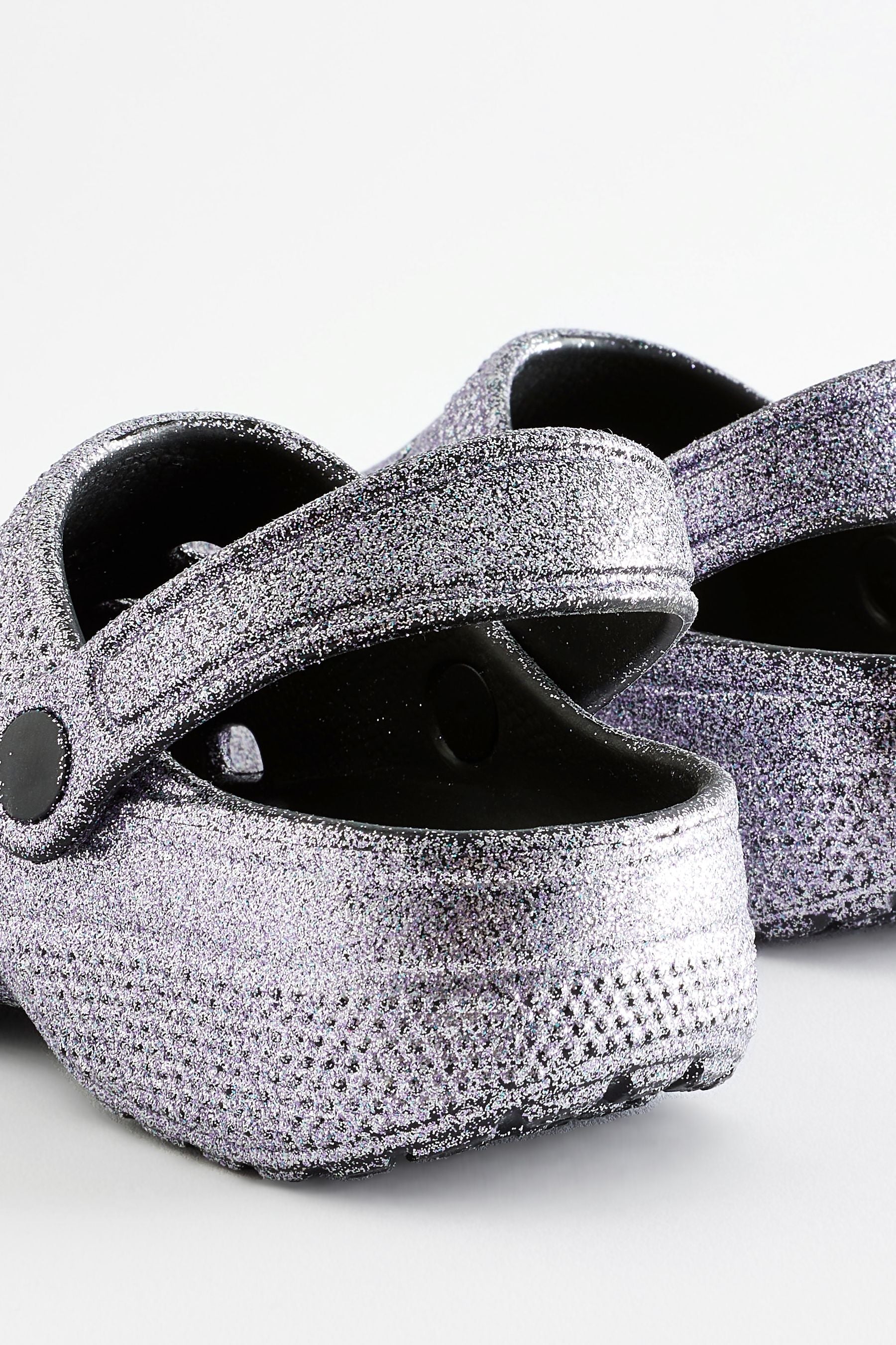 Silver Glitter Clogs