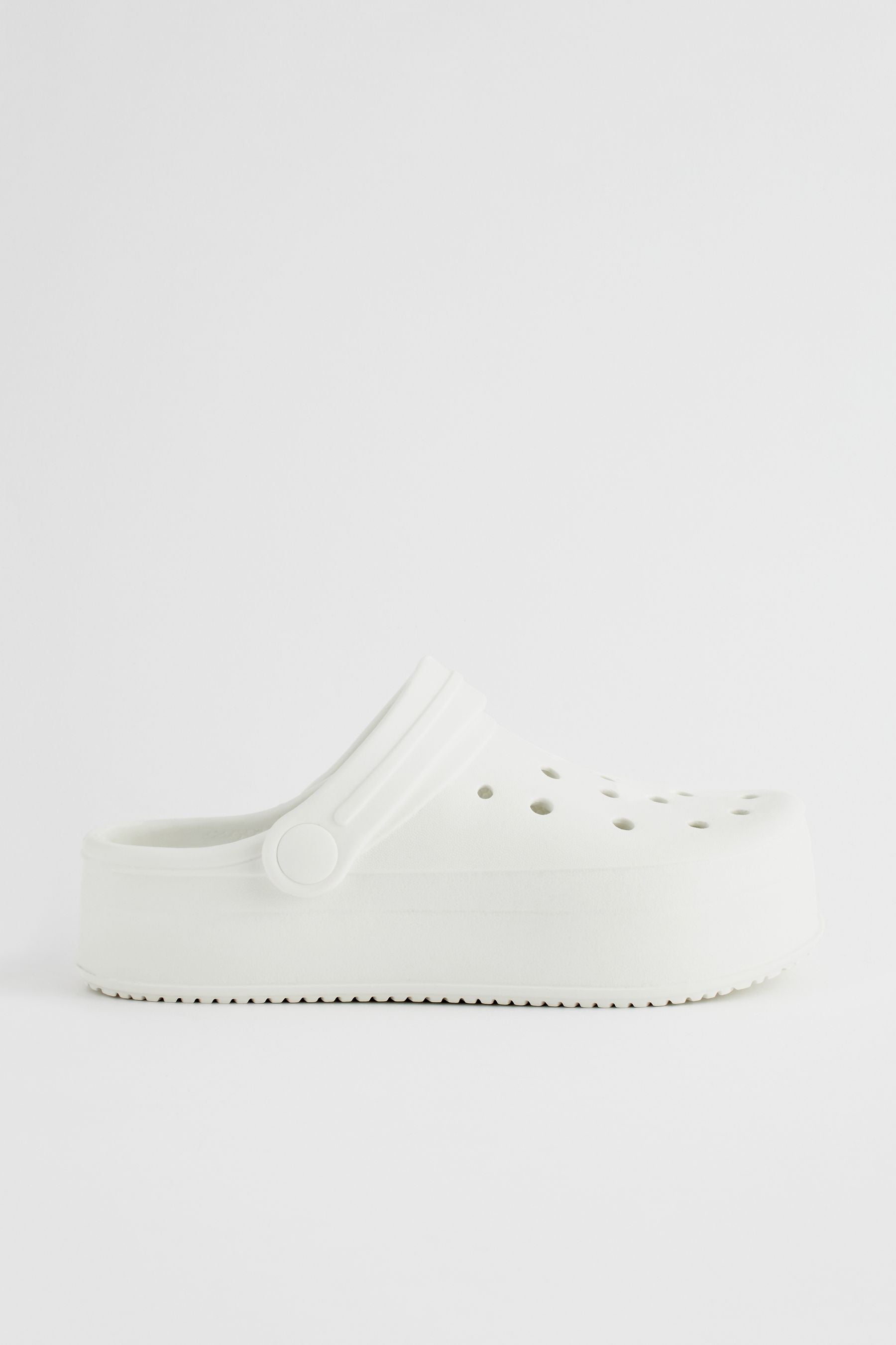 White Chunky Clogs