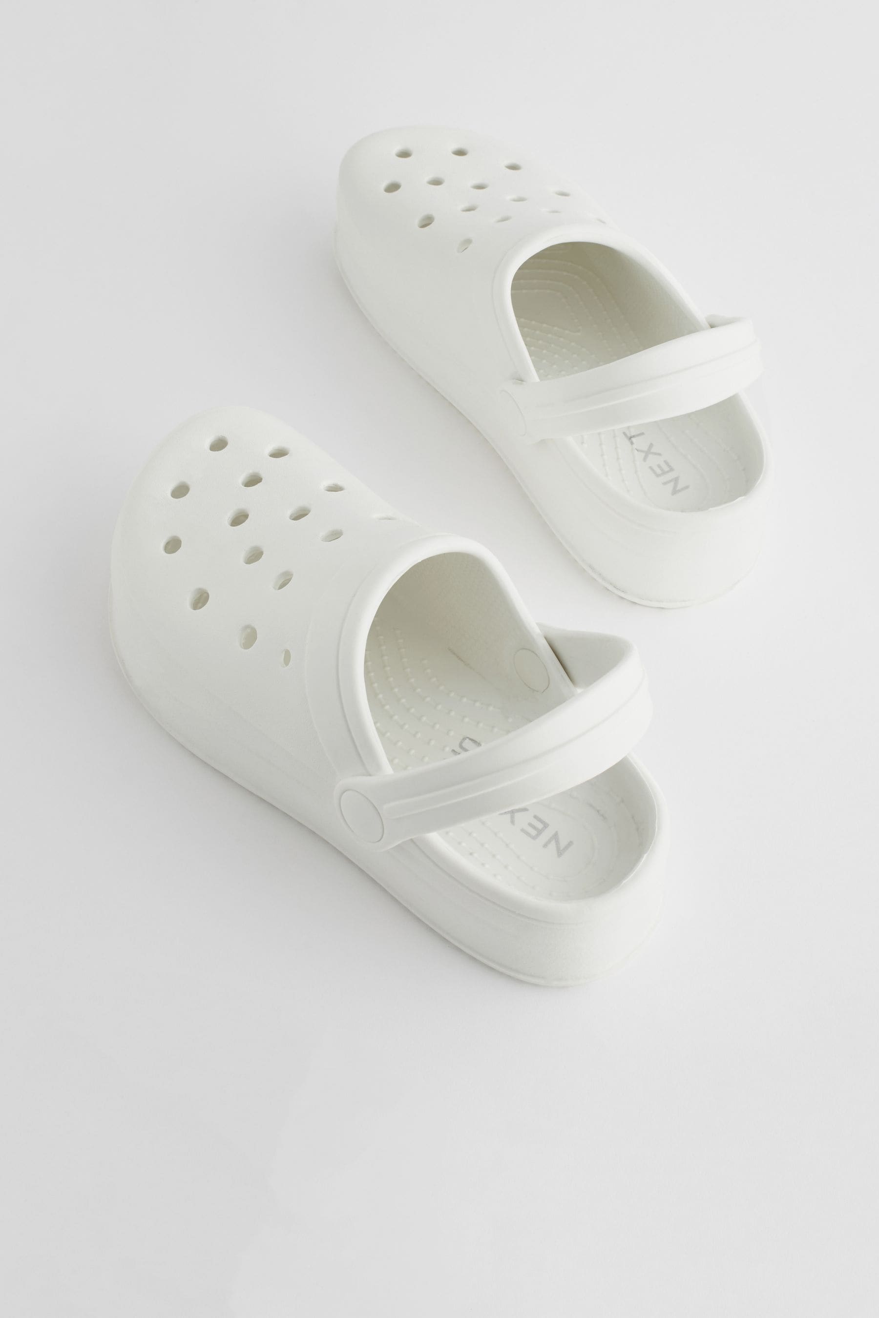 White Chunky Clogs