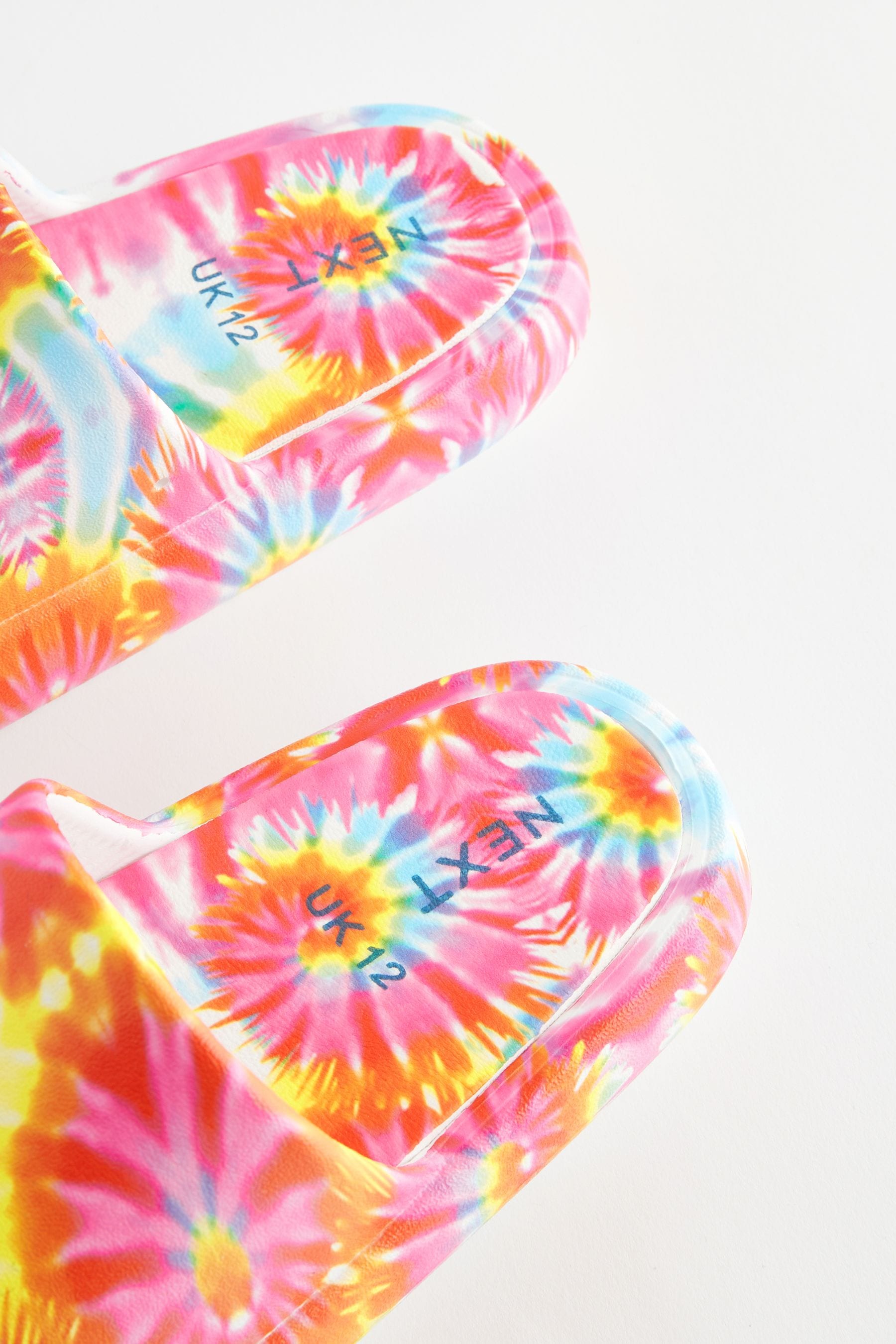 Multicolour Tie-Dye Chunky Sliders