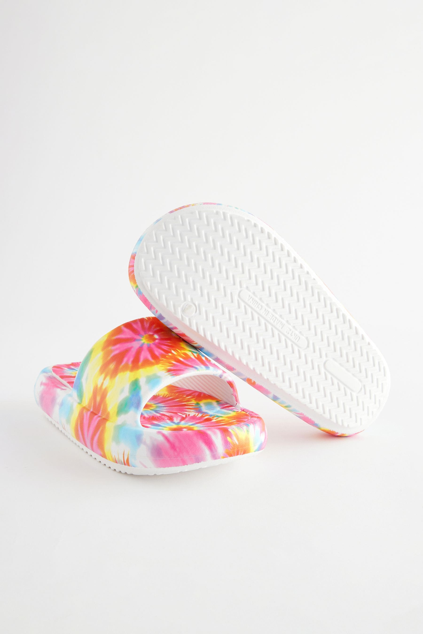 Multicolour Tie-Dye Chunky Sliders