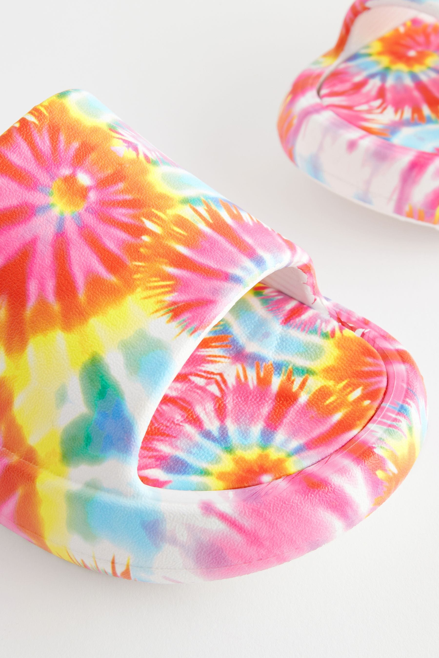 Multicolour Tie-Dye Chunky Sliders