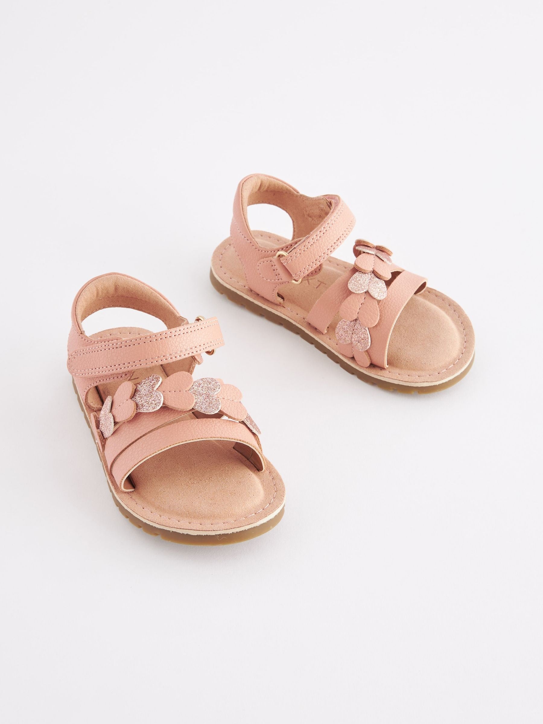 Pink Standard Fit (F) Heart Sandals