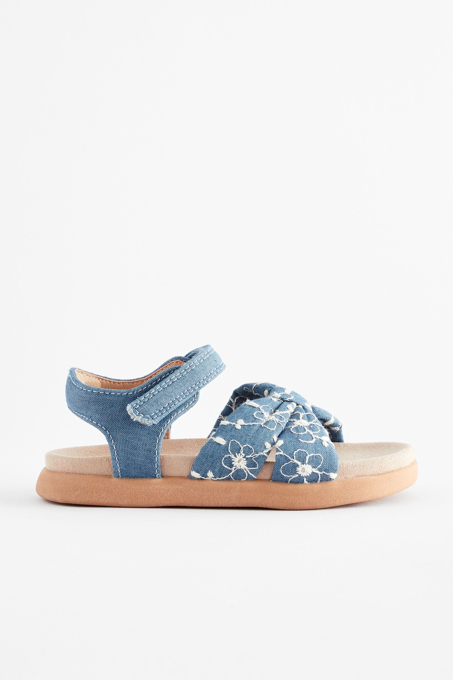 Blue Denim Bow Sandals