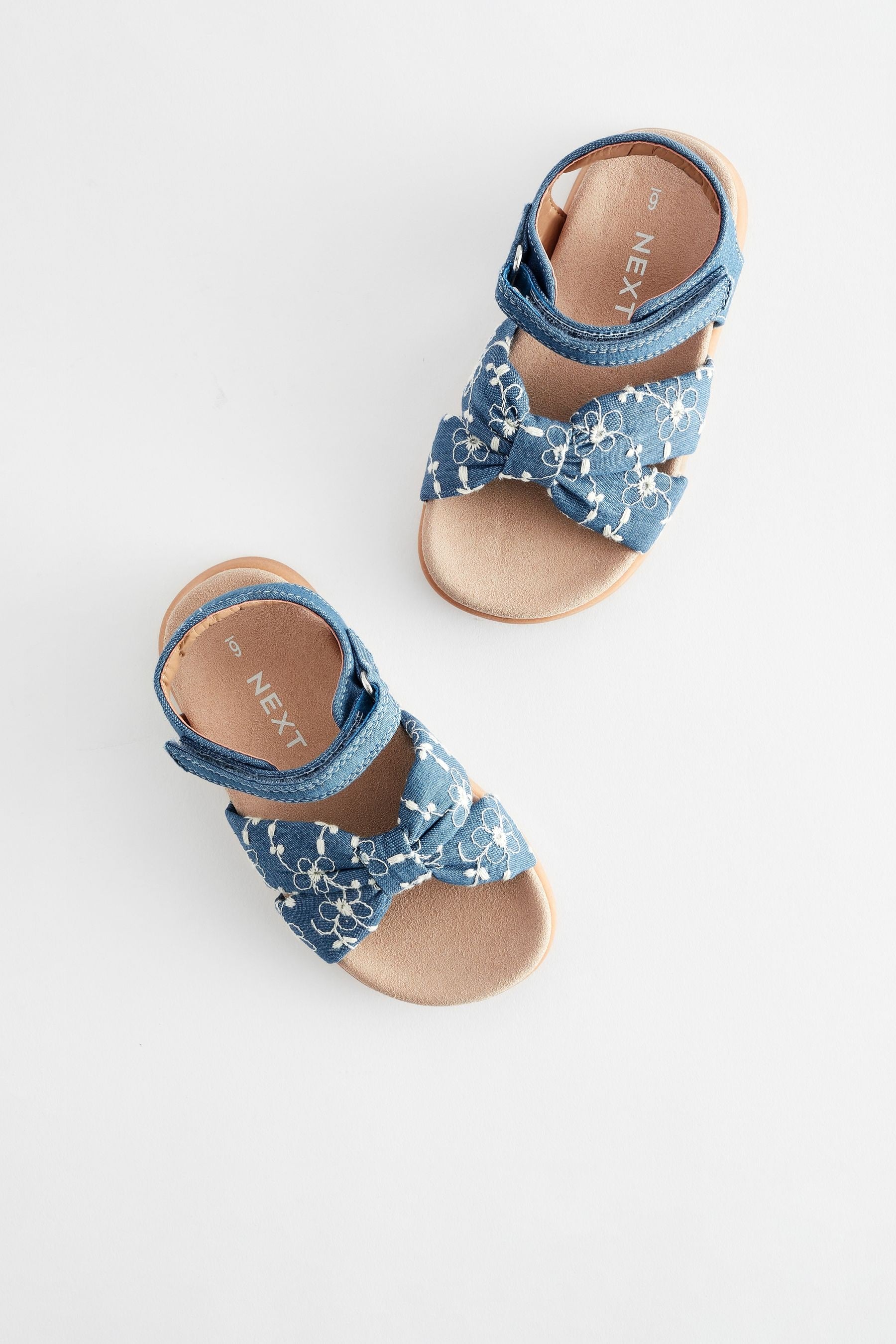 Blue Denim Bow Sandals