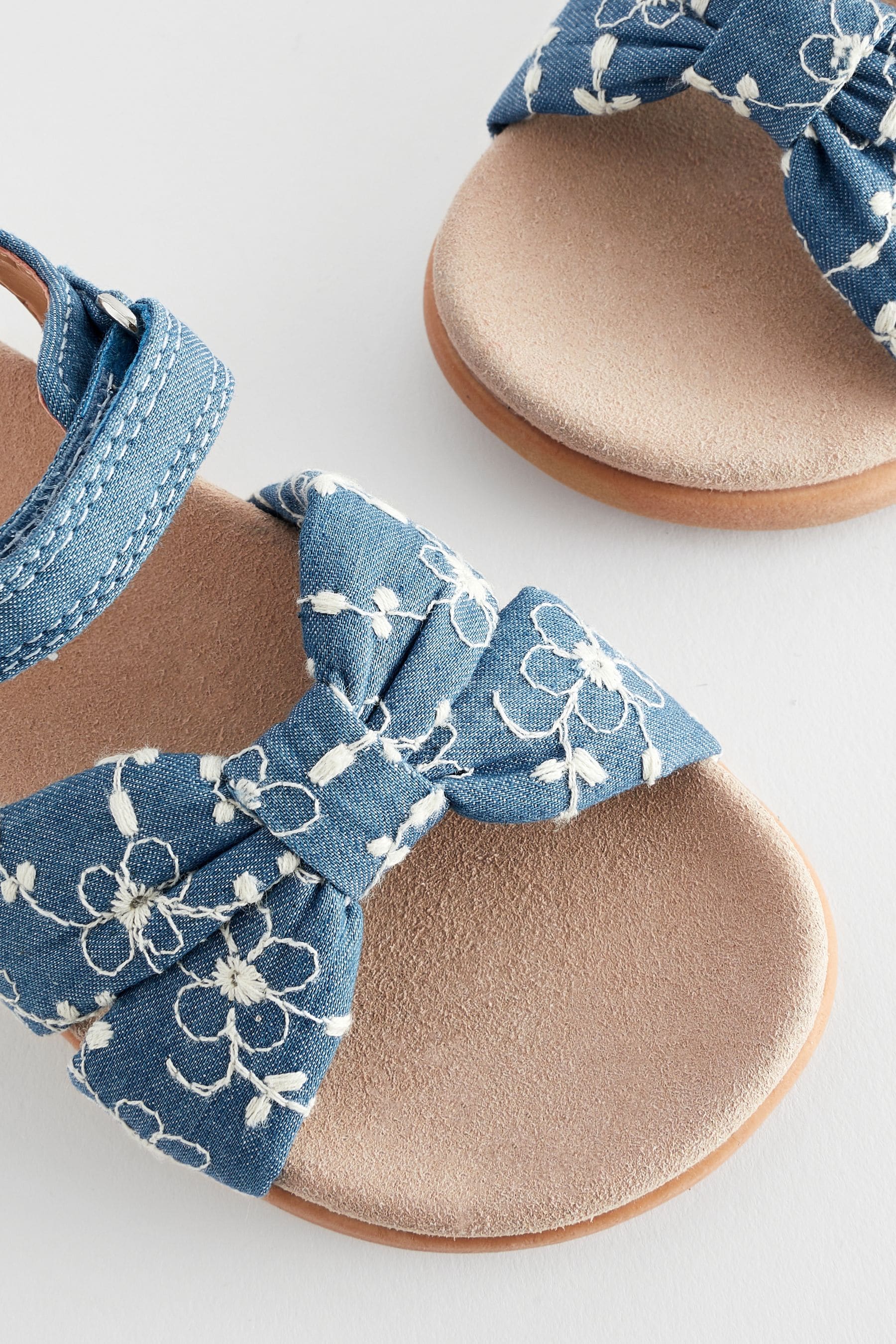 Blue Denim Bow Sandals