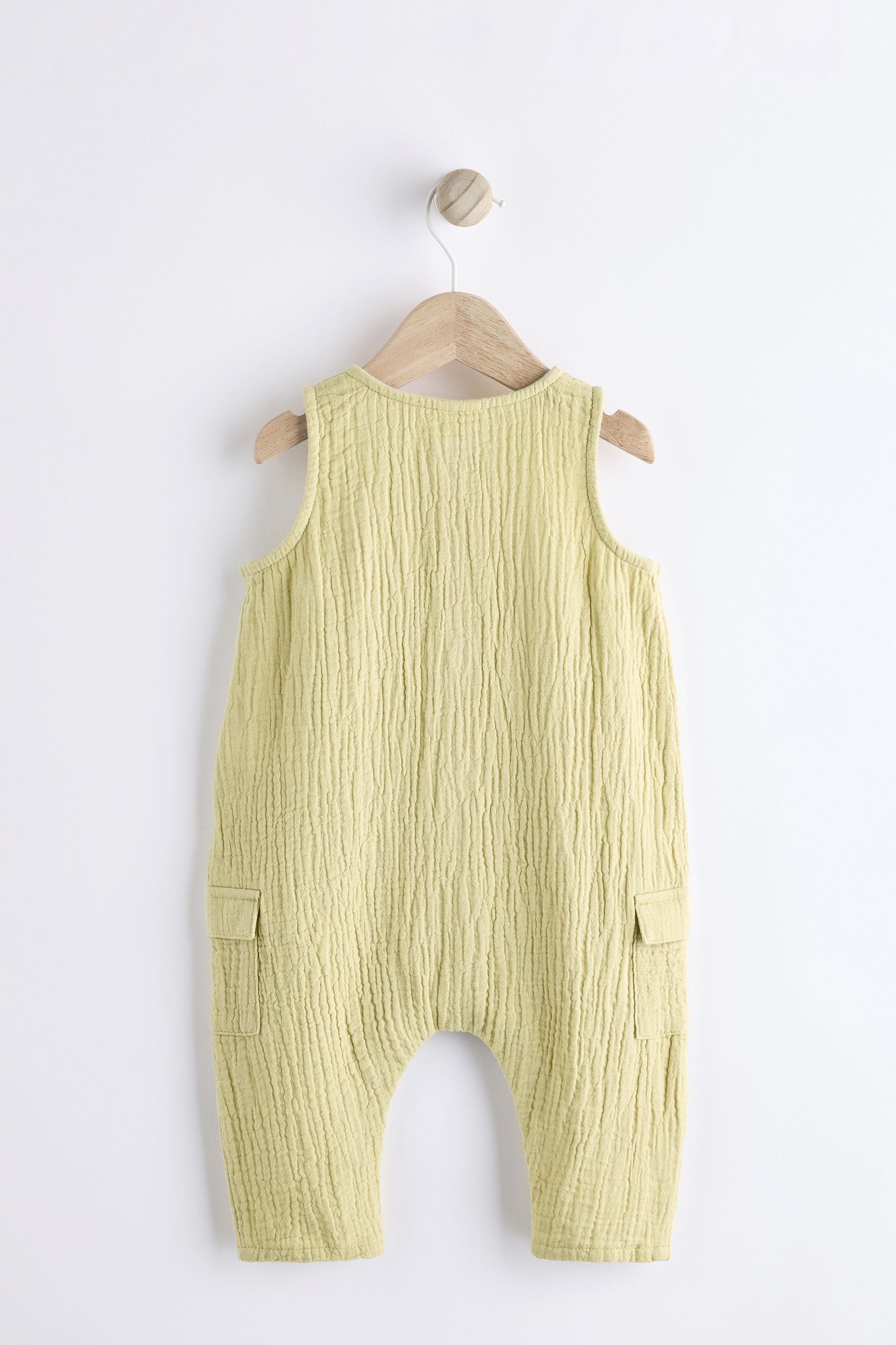 Green Woven Baby Romper (0mths-2yrs)