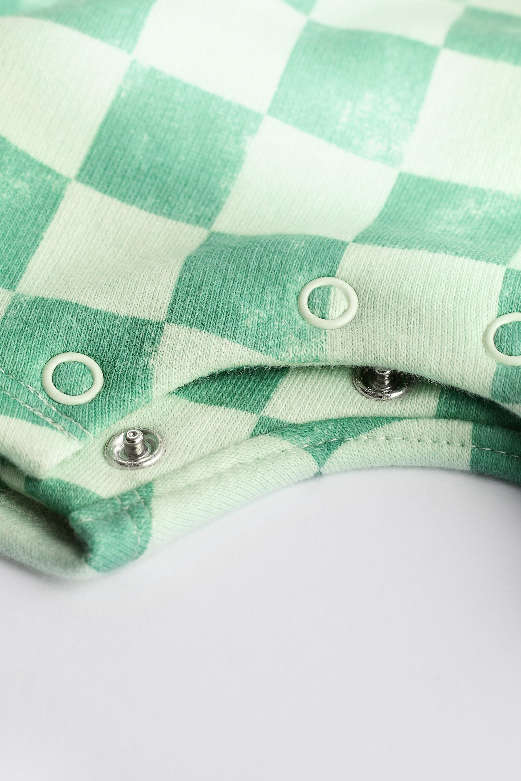 Green/White Checkerboard Baby Jersey Dungarees and Bodysuit Set (0mths-2yrs)