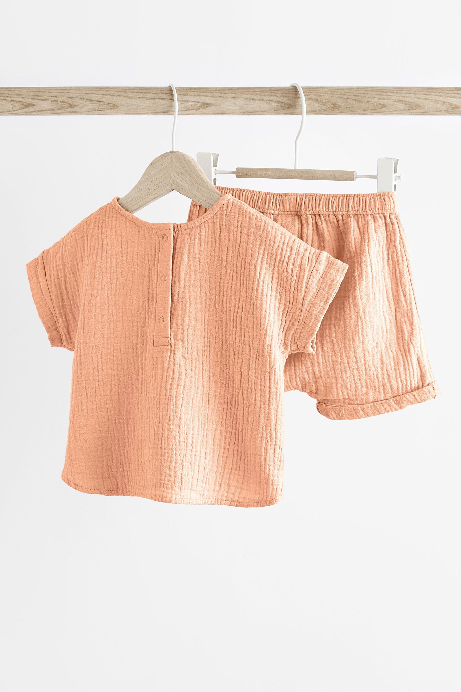 Orange Baby 100% Cotton Top And Shorts Set (0mths-3yrs)