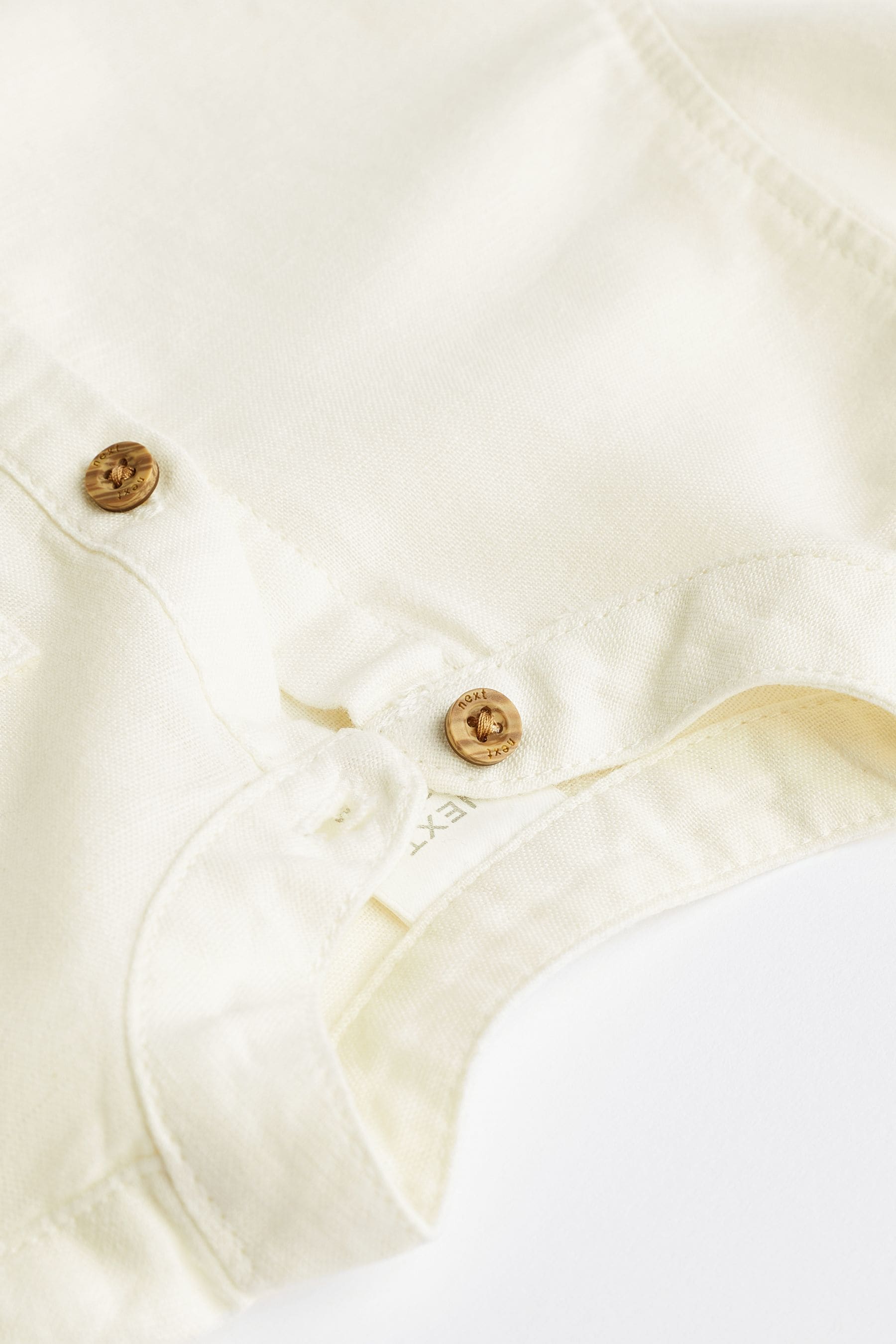 White/Green Baby Woven Shirt and Trousers 2 Piece Set With Linen (0mths-2yrs)