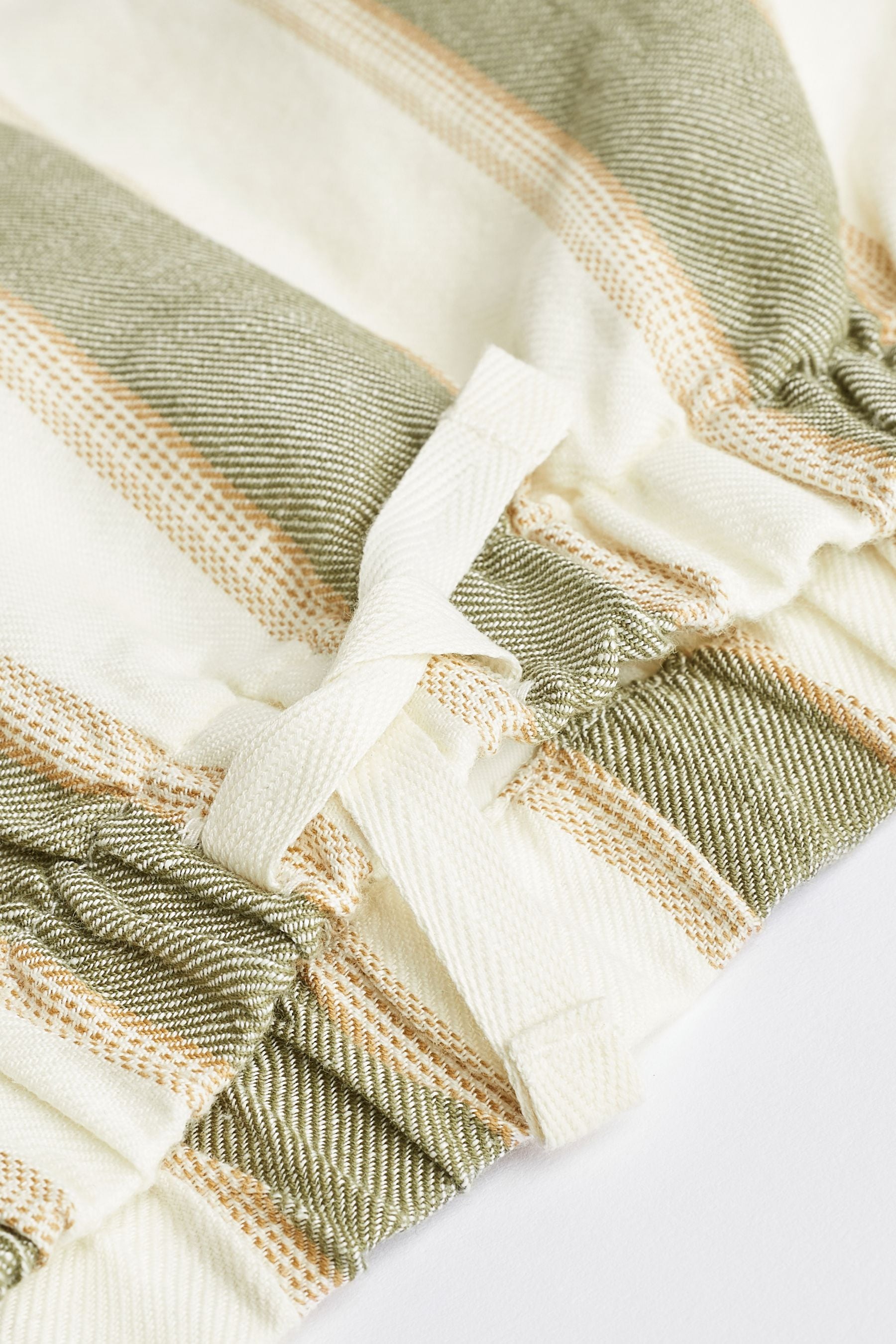 White/Green Baby Woven Shirt and Trousers 2 Piece Set With Linen (0mths-2yrs)