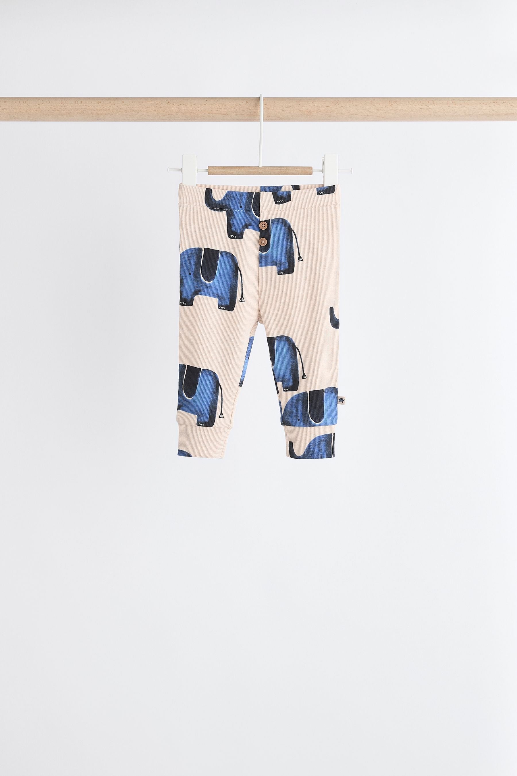 Blue Elephant Top and Leggings Baby Set 6 Pack