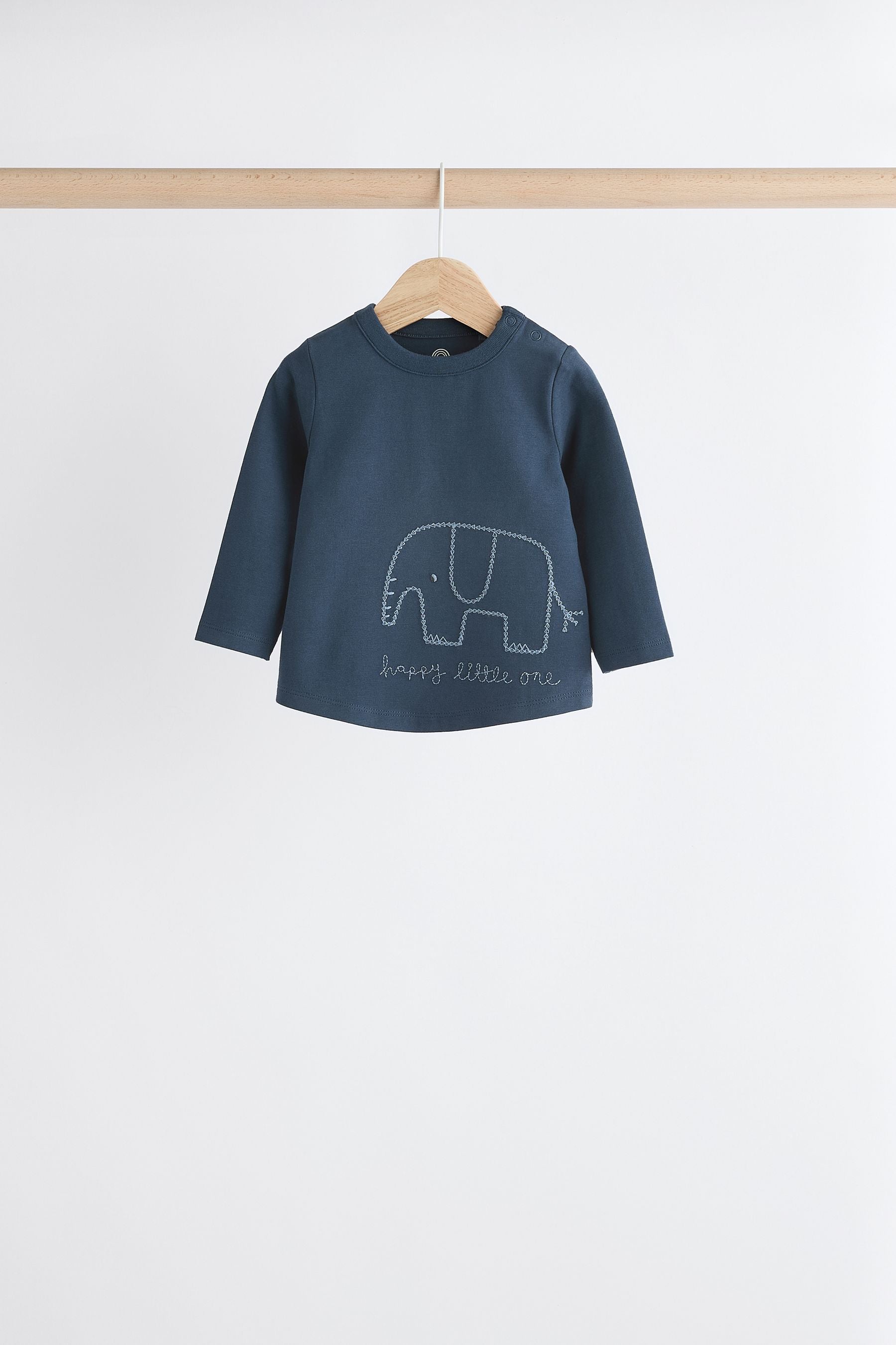 Blue Elephant Top and Leggings Baby Set 6 Pack