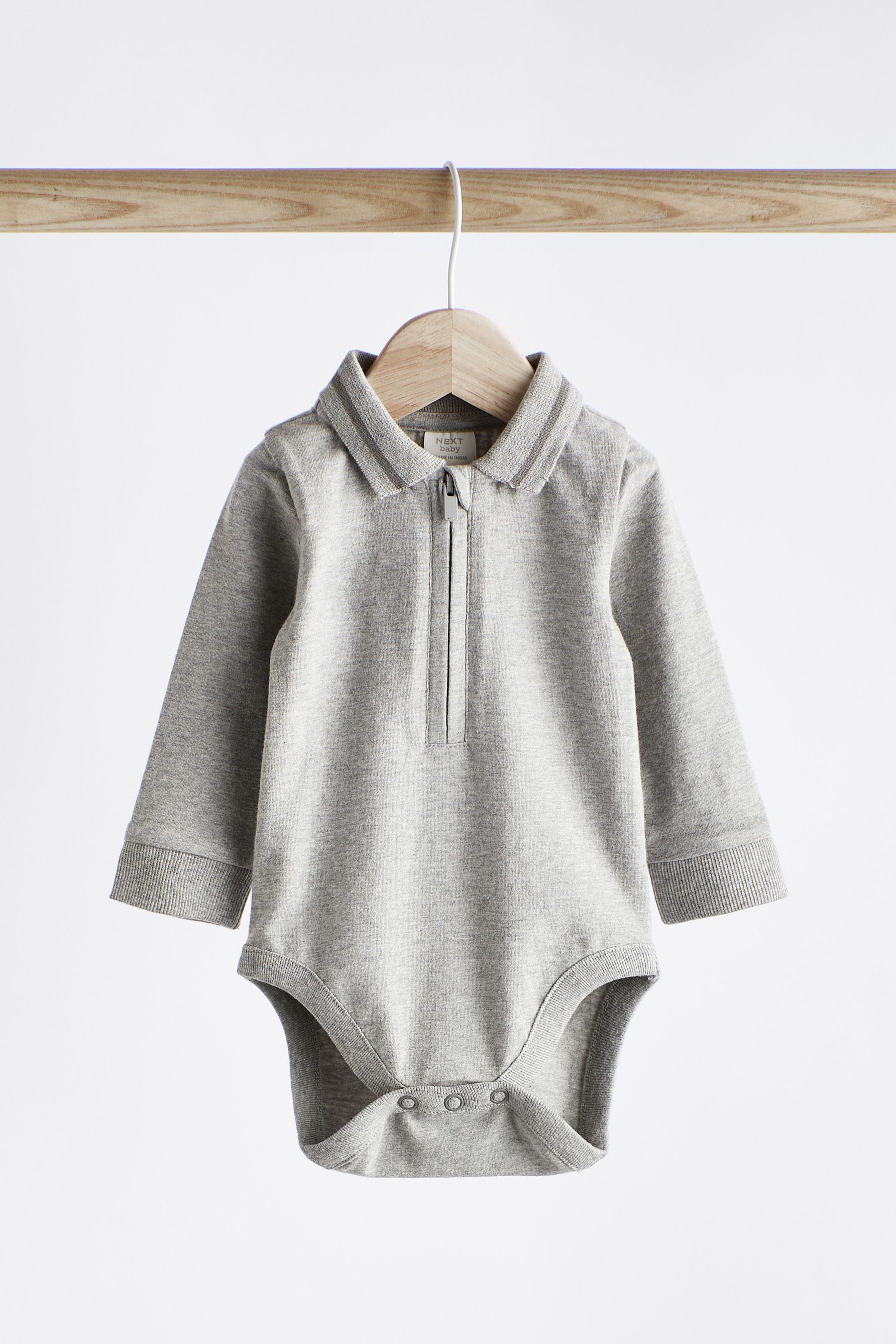 Grey Baby Collar Bodysuits 2 Pack