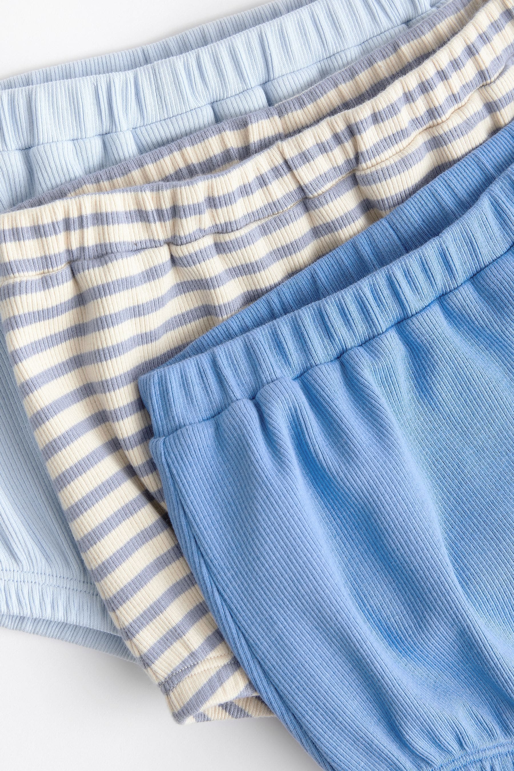 Blue Baby Textured Shorts 3 Pack