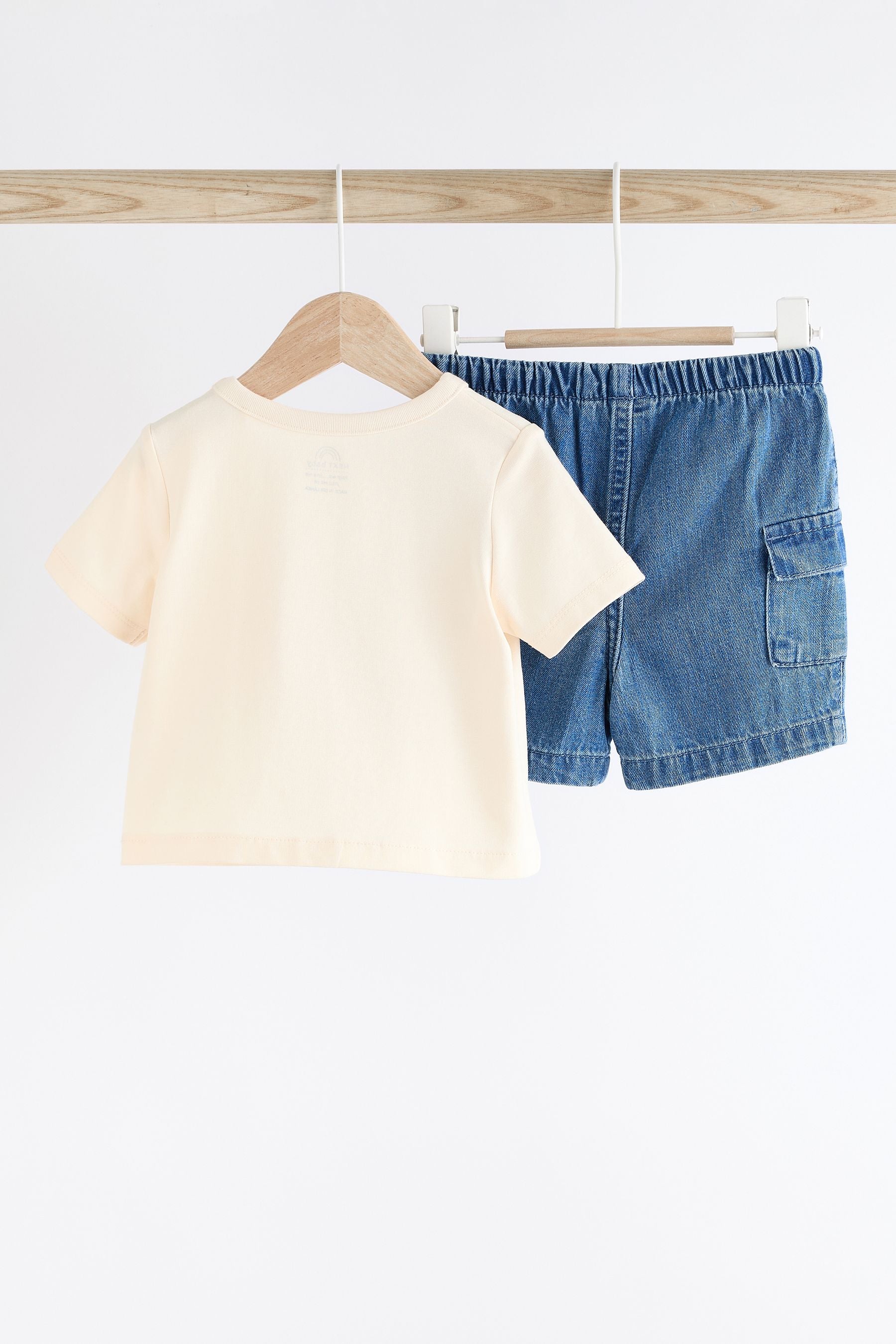 Blue Boat Baby T-Shirt and Shorts 2 Piece Set