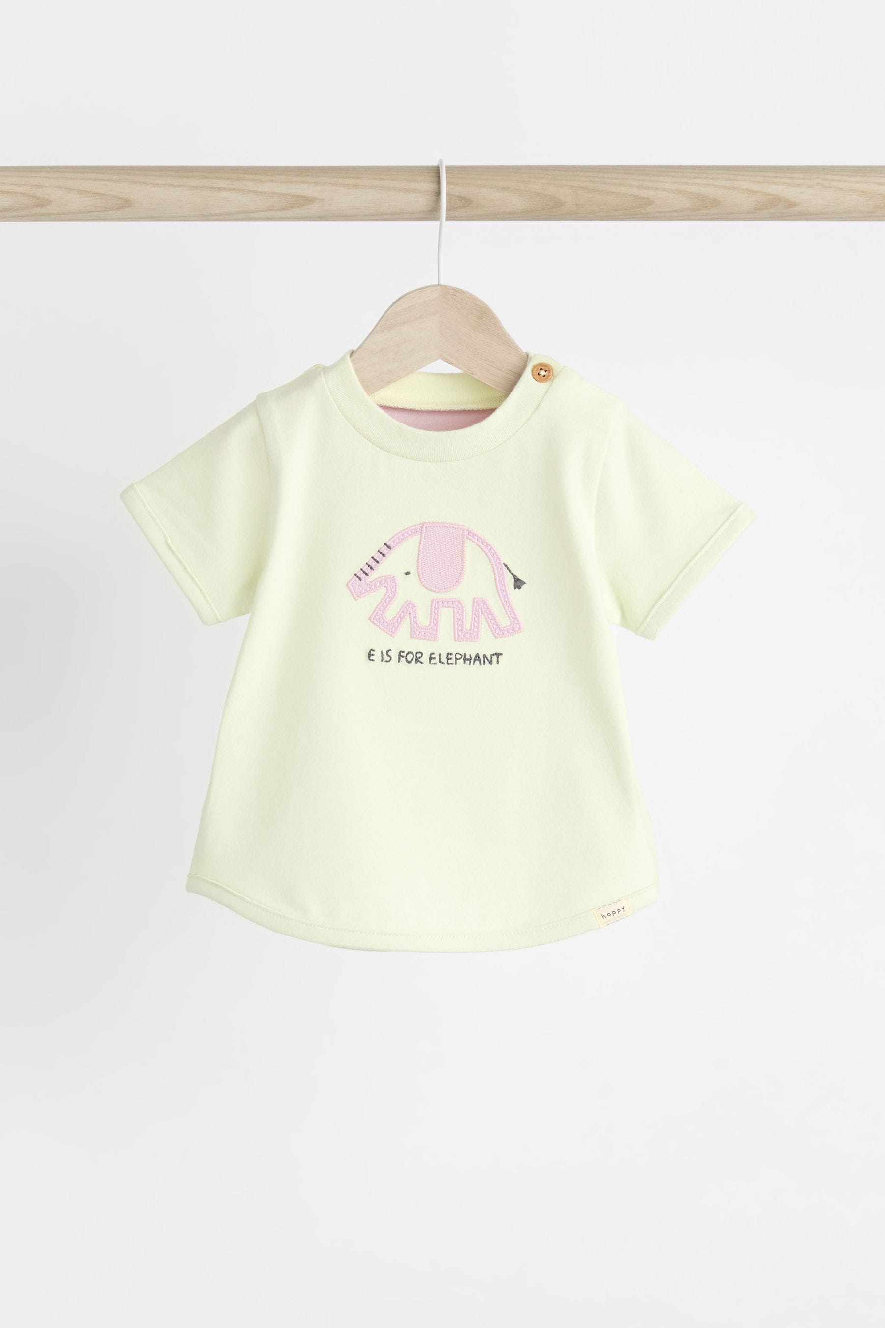 Green Elephant Baby T-Shirt And Shorts 2 Piece Set