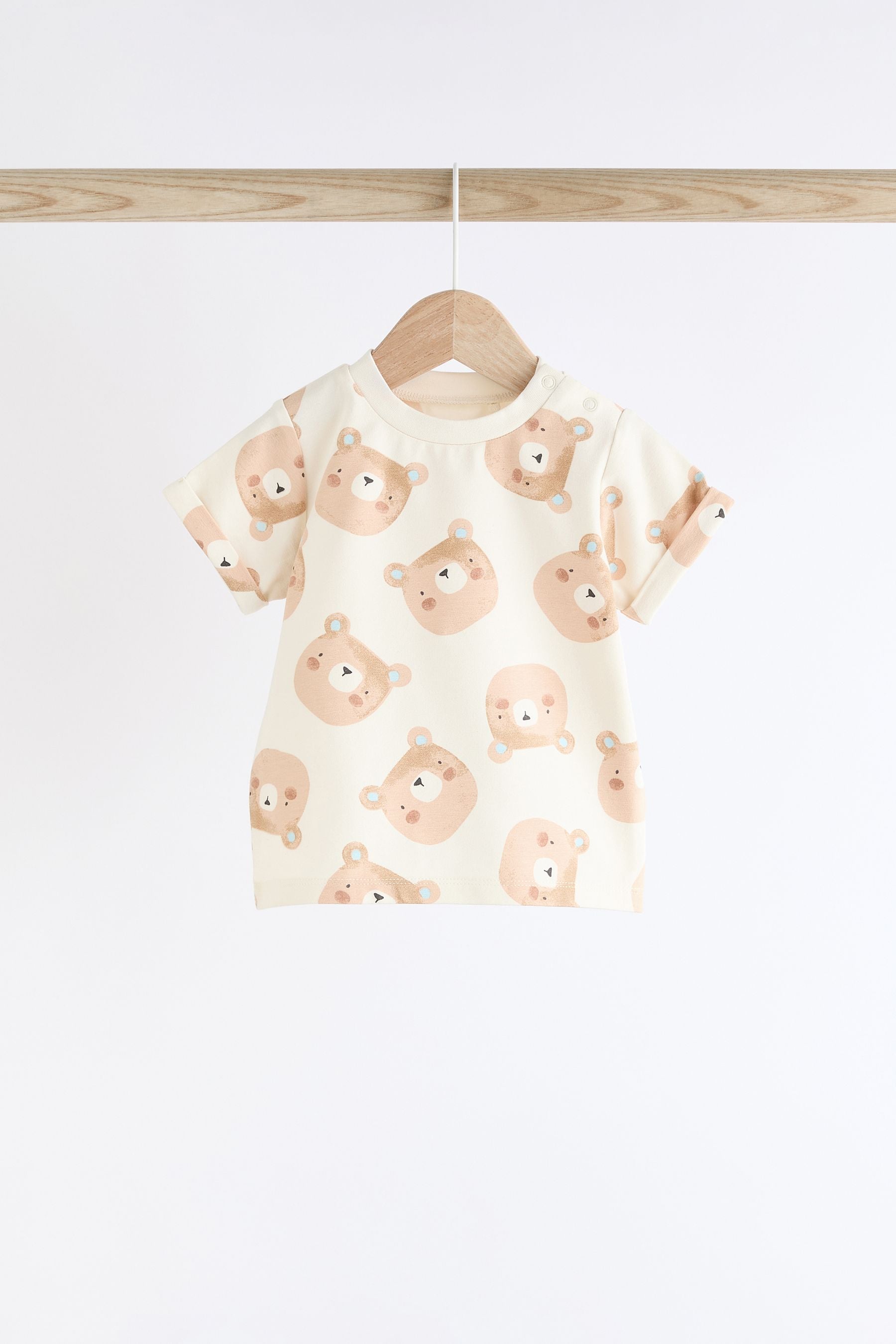 Neutral Bear Baby 100% Cotton T-Shirt And Shorts 2 Piece Set