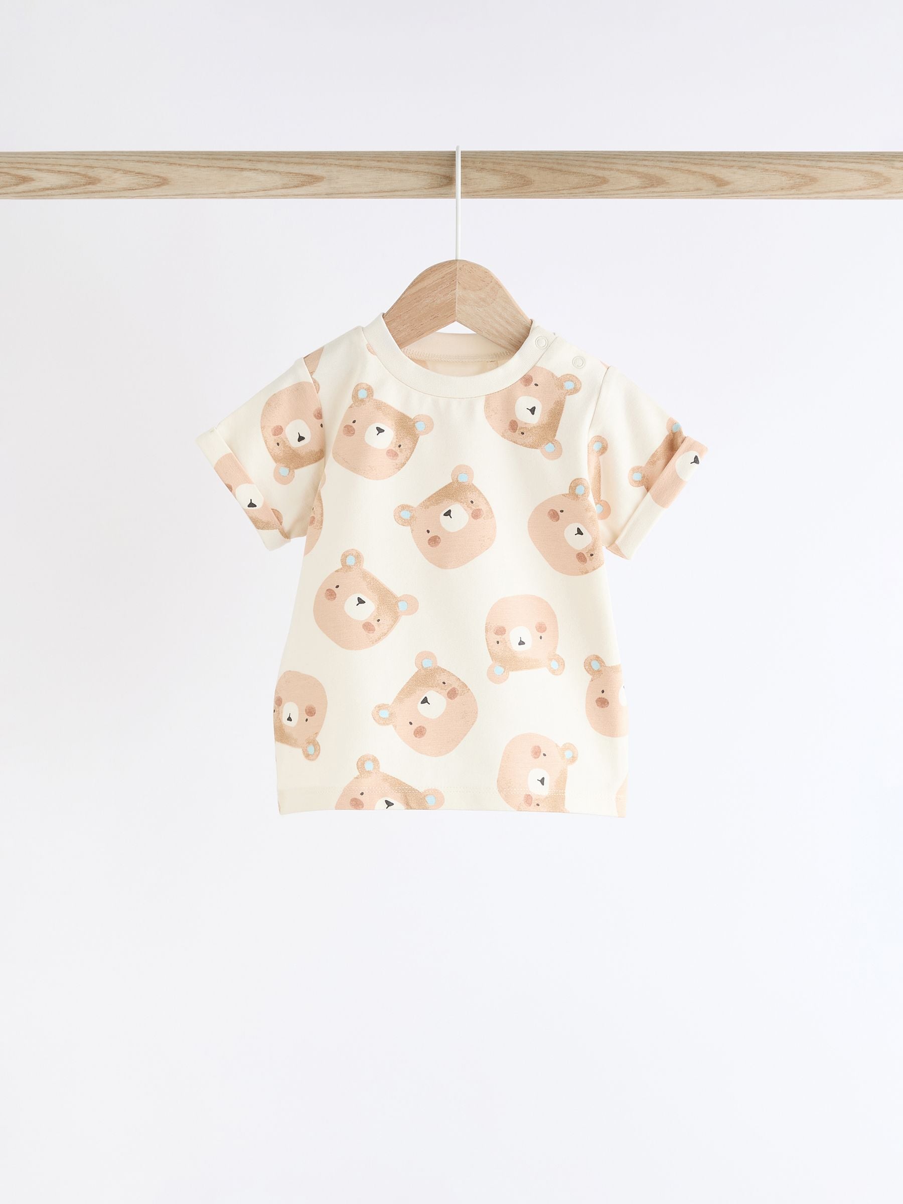 Neutral Bear Baby 100% Cotton T-Shirt And Shorts 2 Piece Set