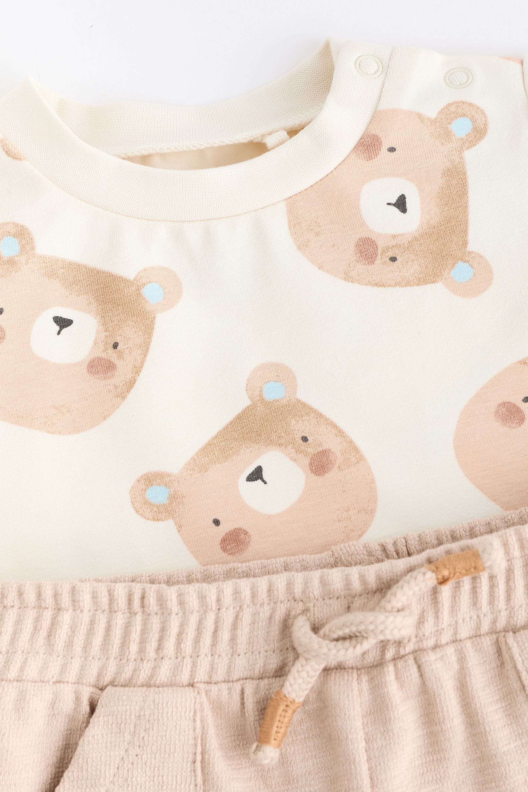 Neutral Bear Baby 100% Cotton T-Shirt And Shorts 2 Piece Set