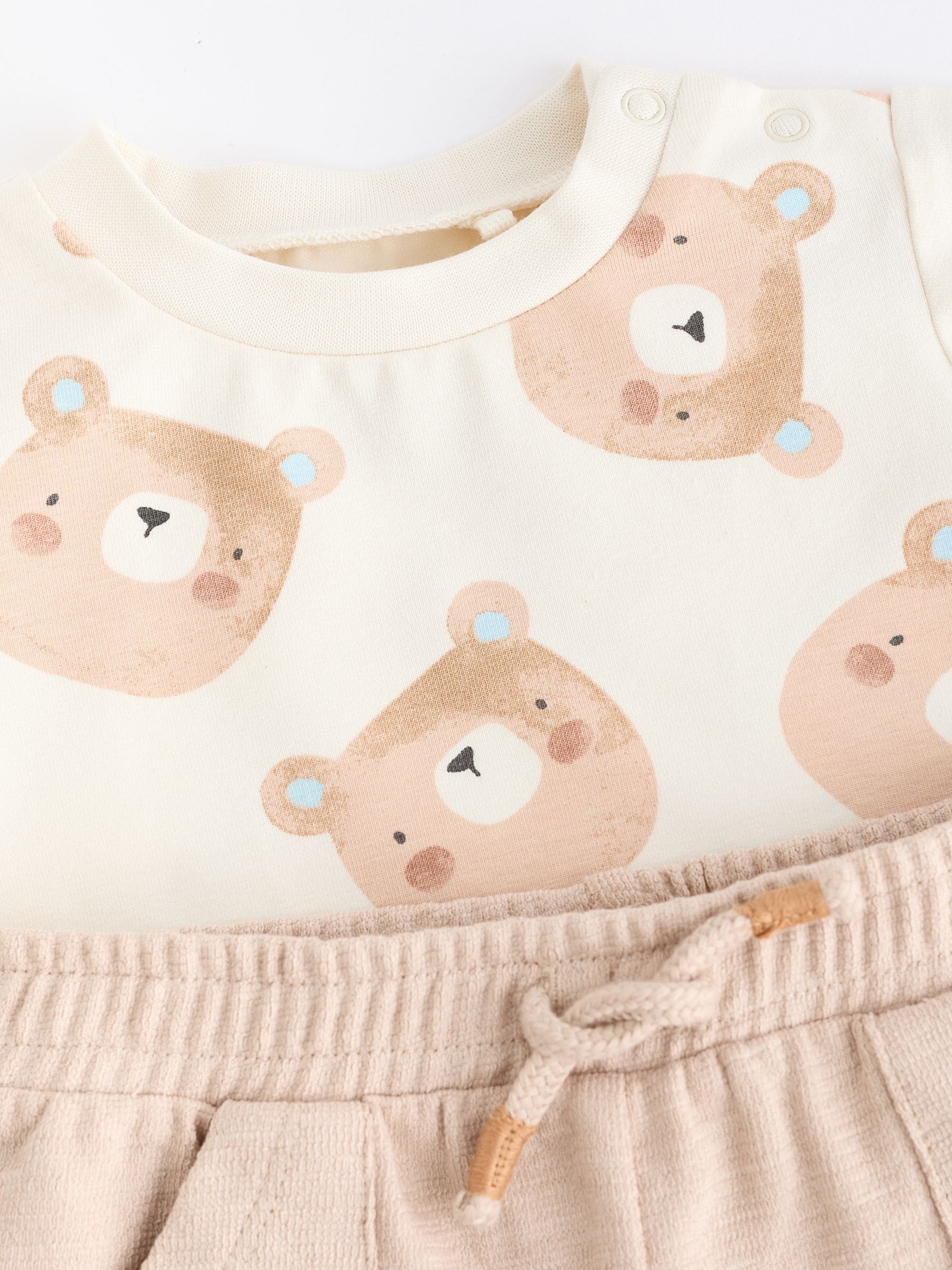 Neutral Bear Baby 100% Cotton T-Shirt And Shorts 2 Piece Set