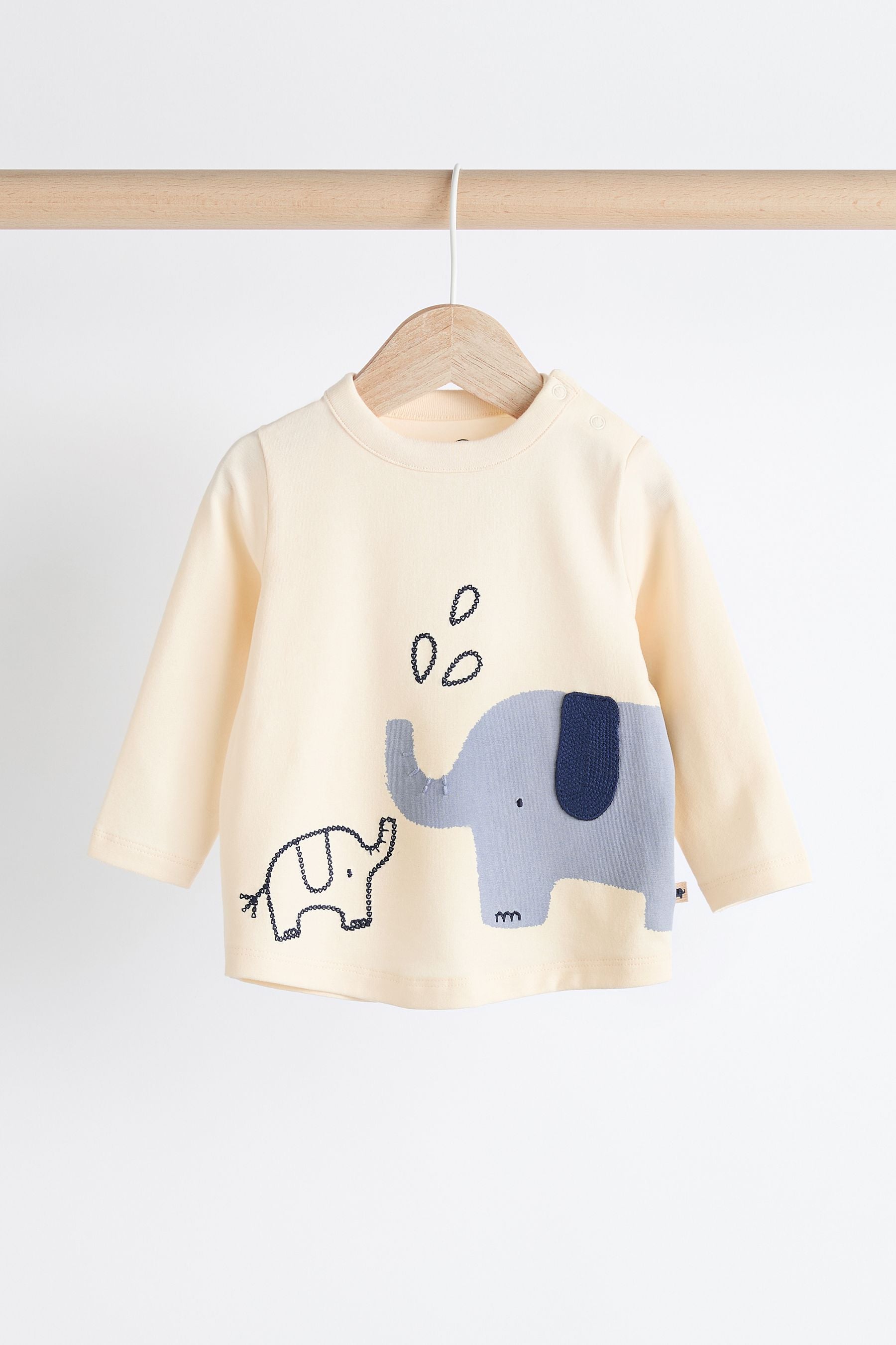 Blue Elephant Top And Leggings Baby Set