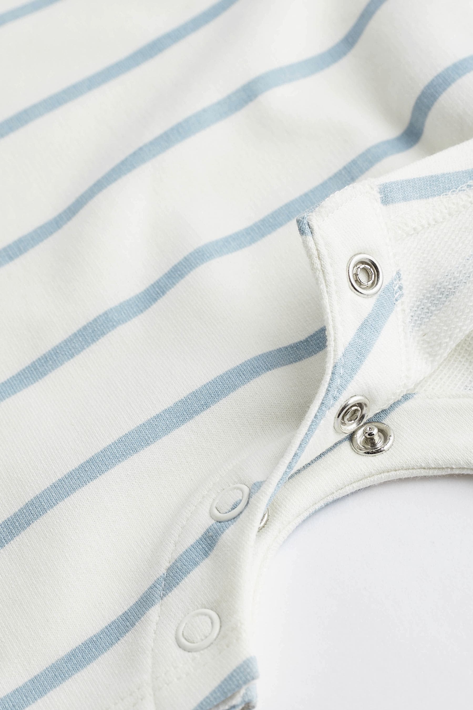 Blue Stripe Collar Jersey 100% Cotton Rompers 2 Pack