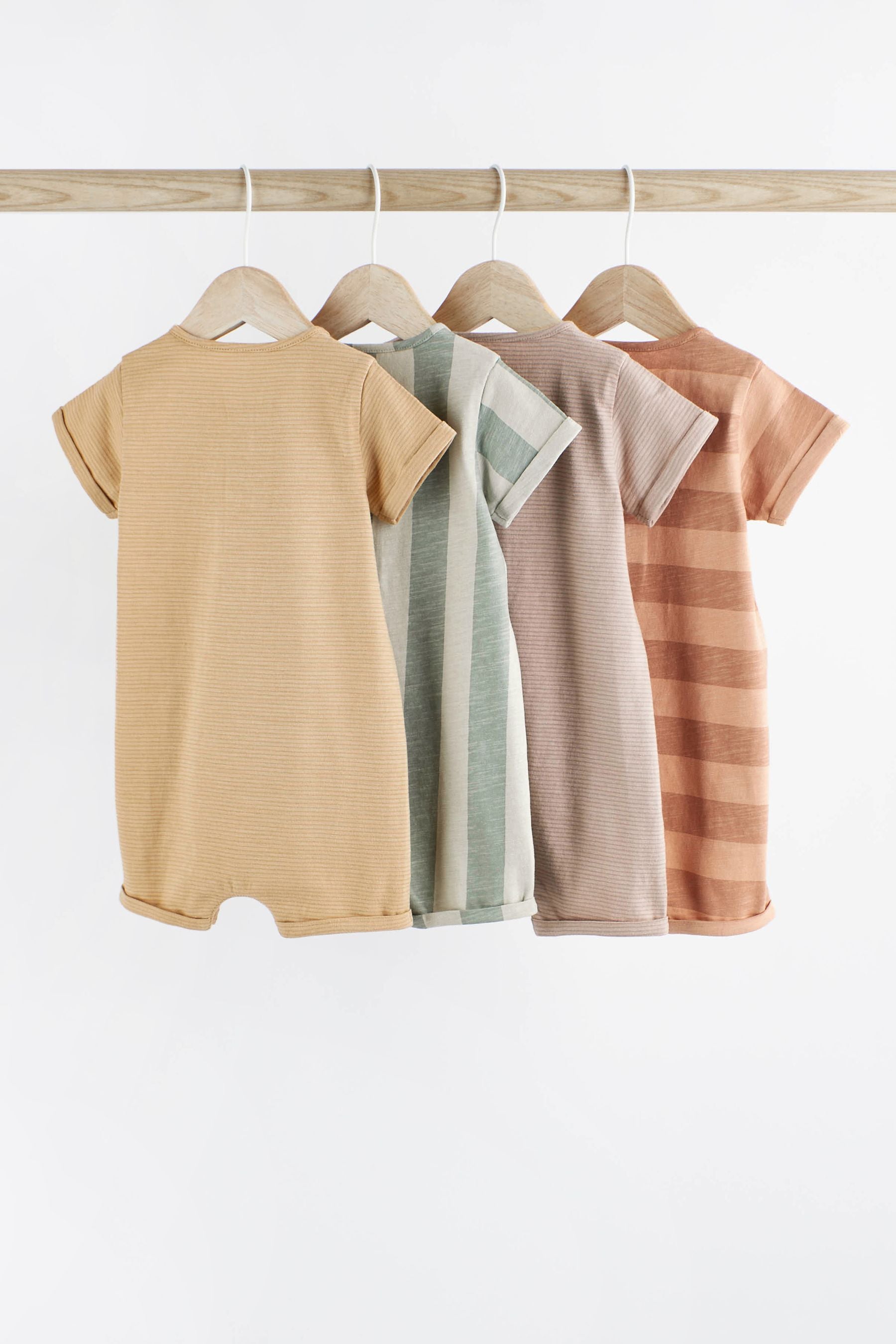 Minerals Stripe Baby Jersey Rompers 4 Pack