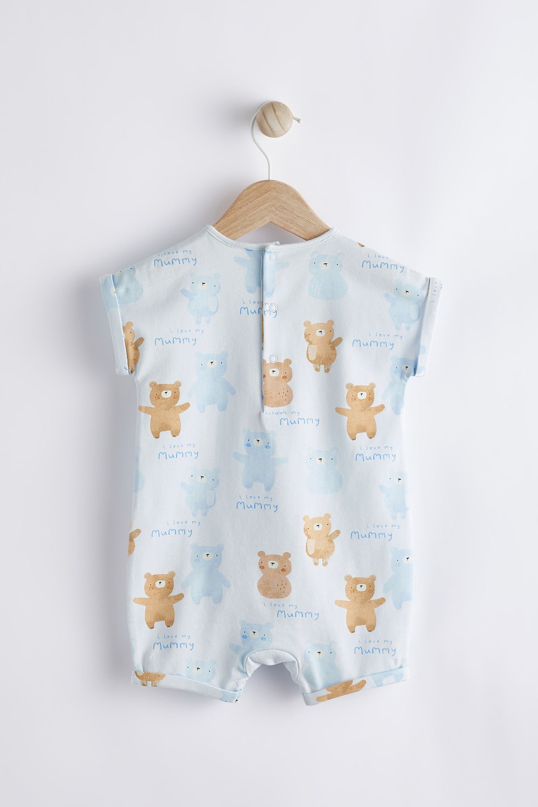 Blue Mummy Baby Jersey Romper