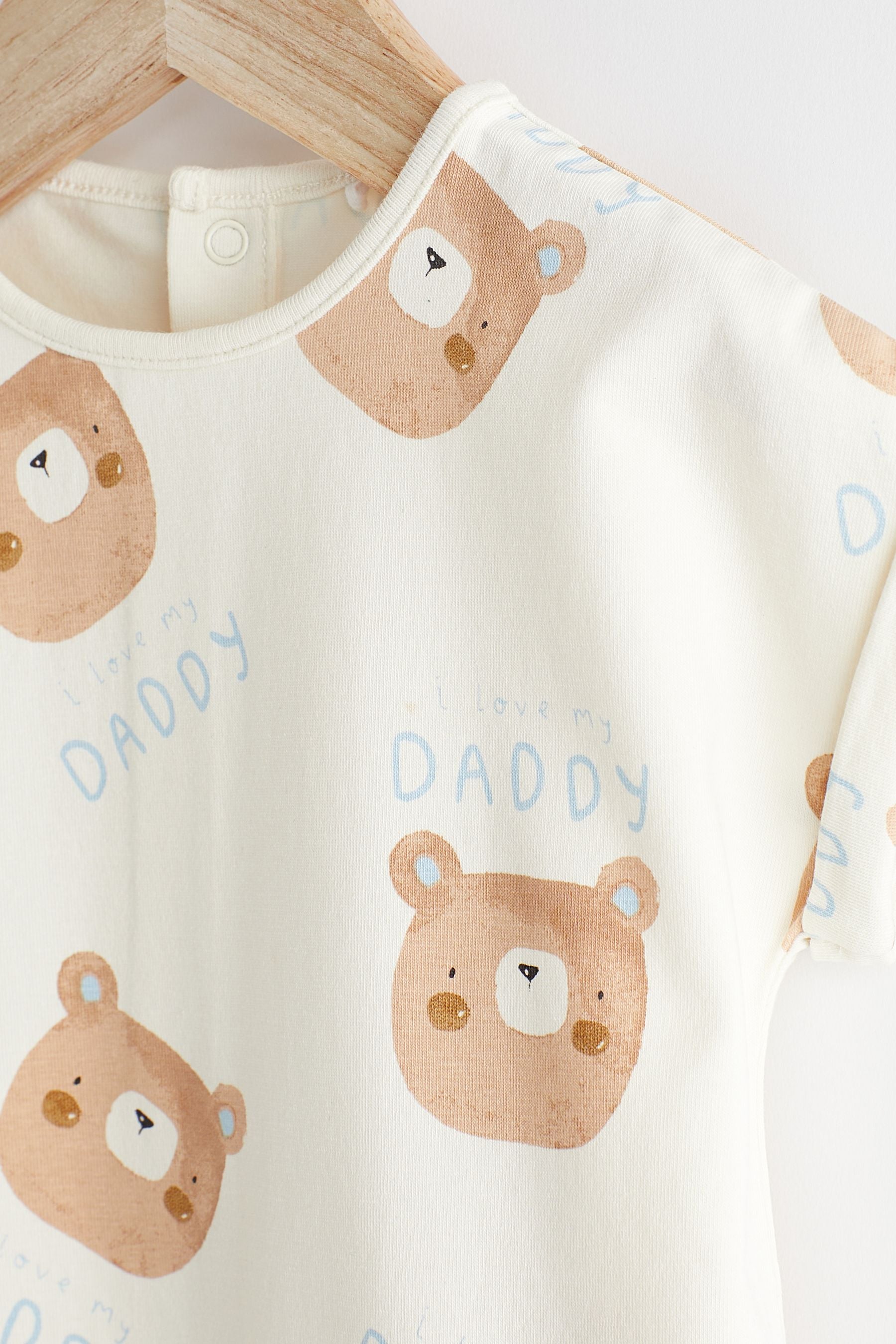 Neutral Daddy Baby Jersey Romper