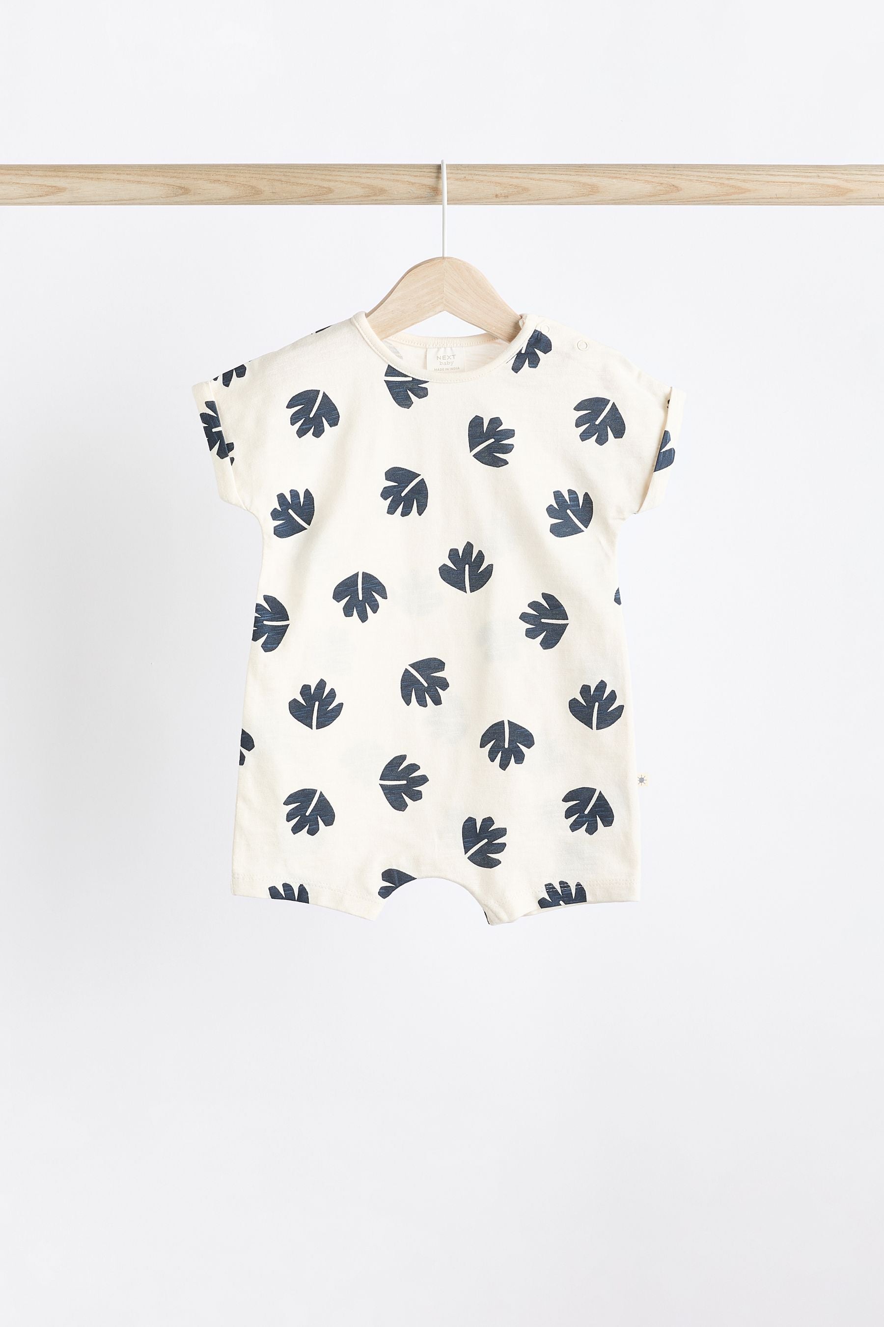 Navy Dinosaur Baby Jersey Rompers 4 Pack