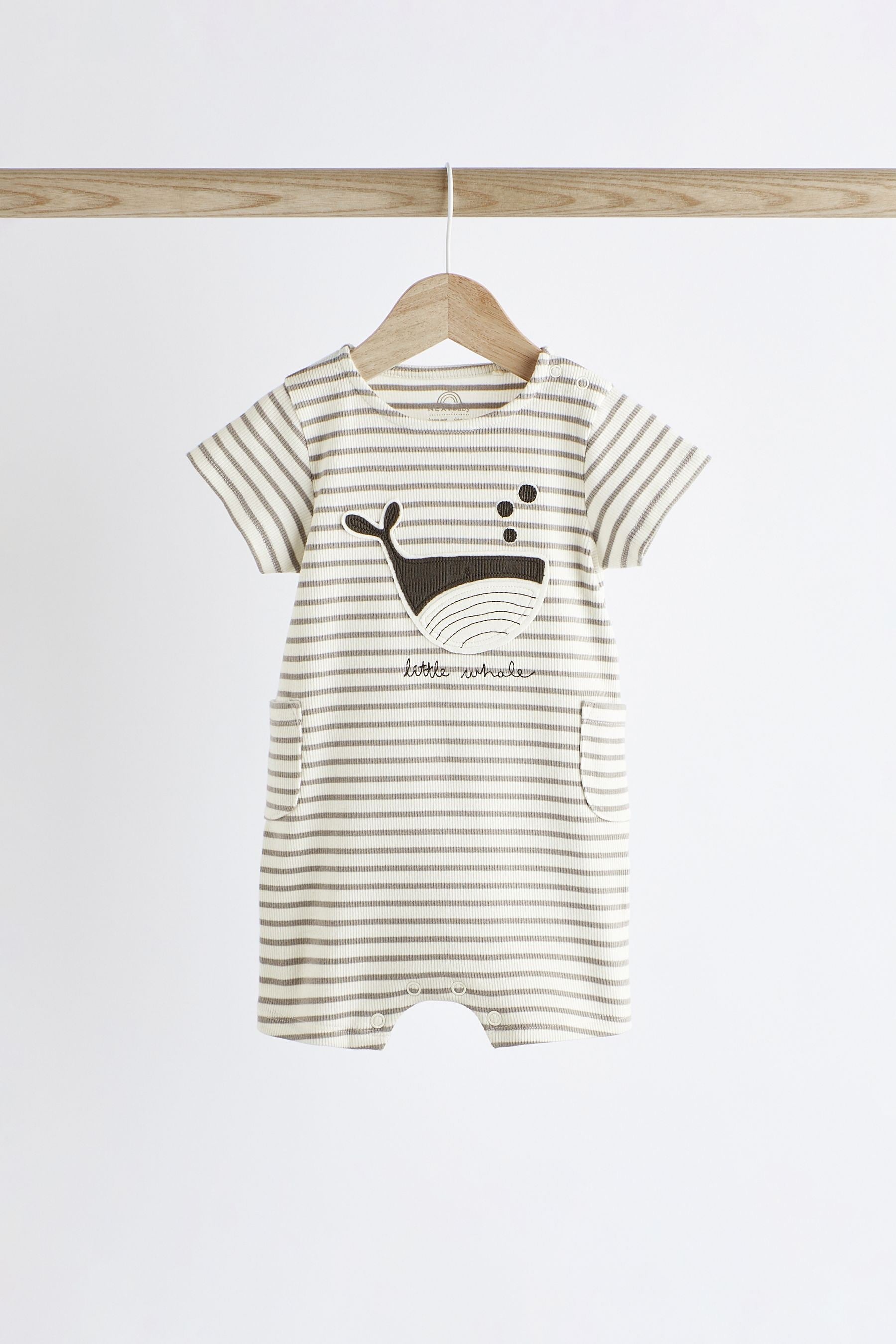 Grey Whale Baby Jersey Rompers 3 Pack