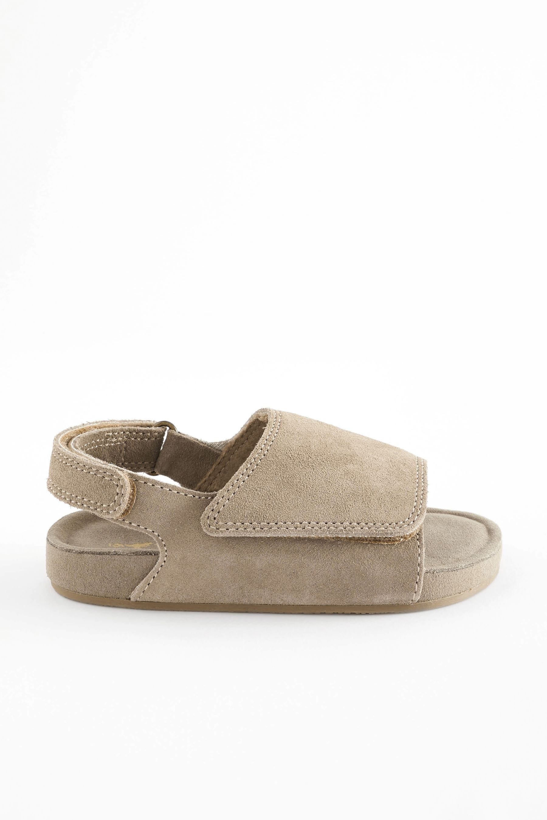 Stone Touch Fastening Suede Sandals