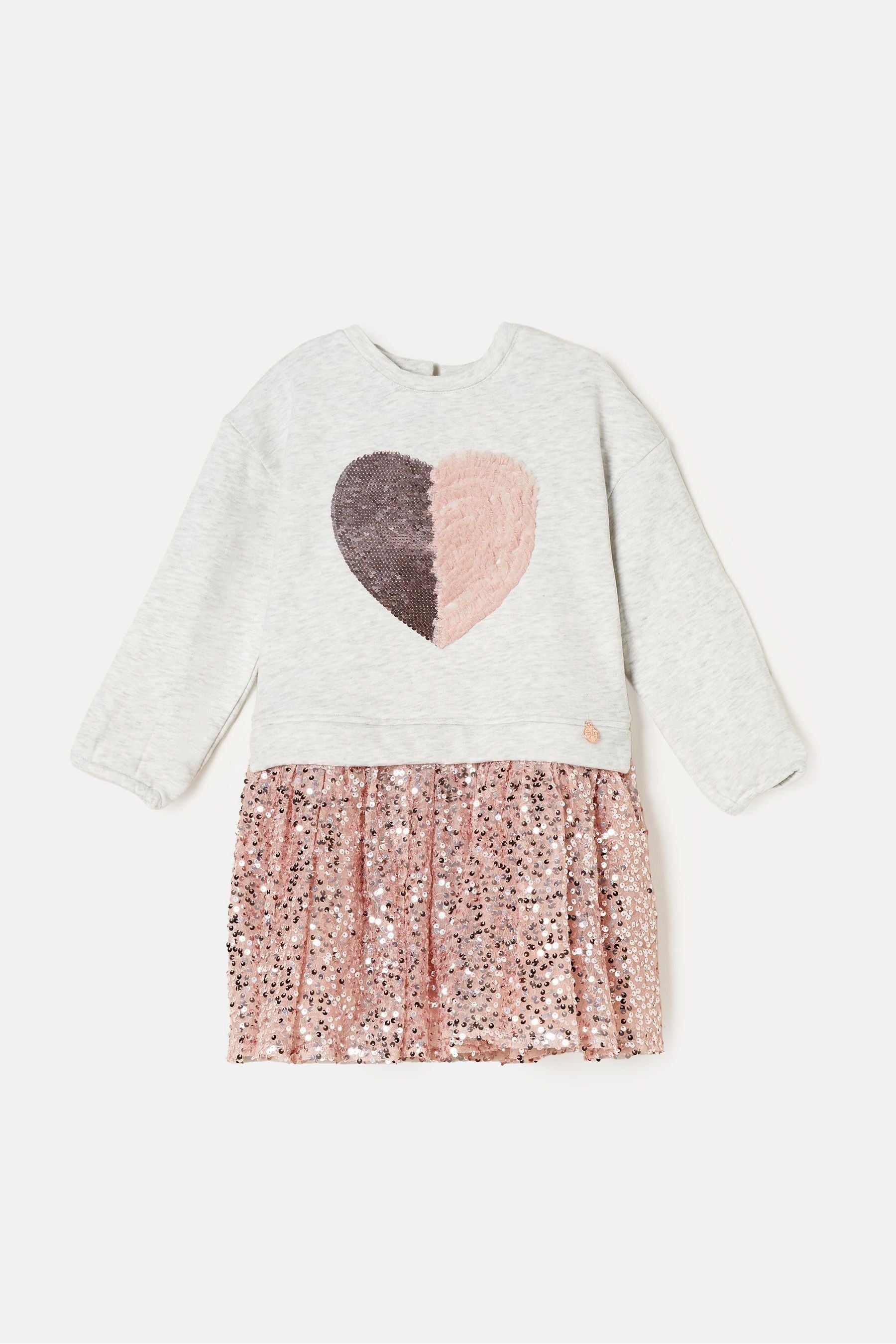 Angel & Rocket Grey Madelyn Sequin Skirt Sweat Dress