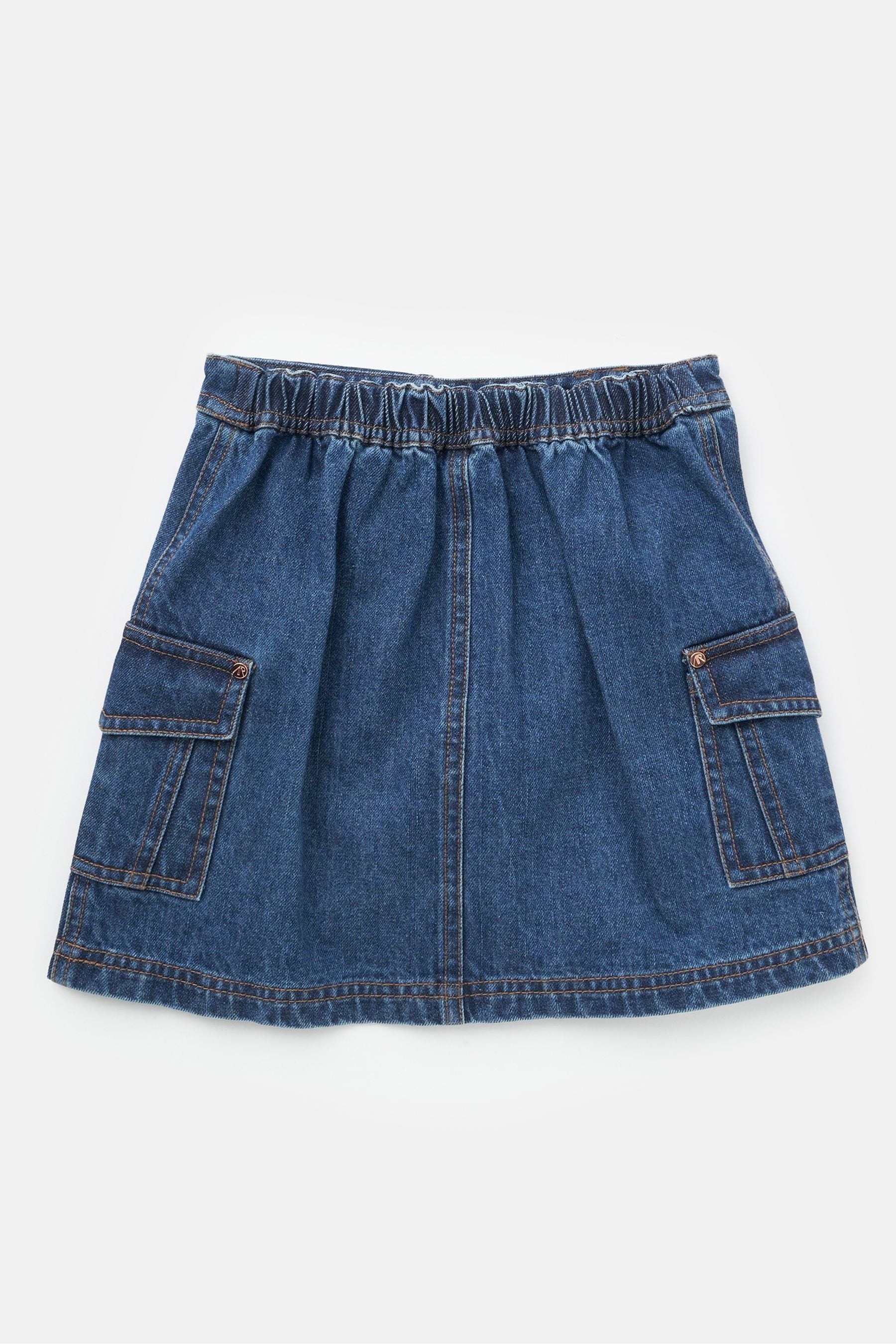 Blue Angel & Rocket Molly Denim Cargo Skirt