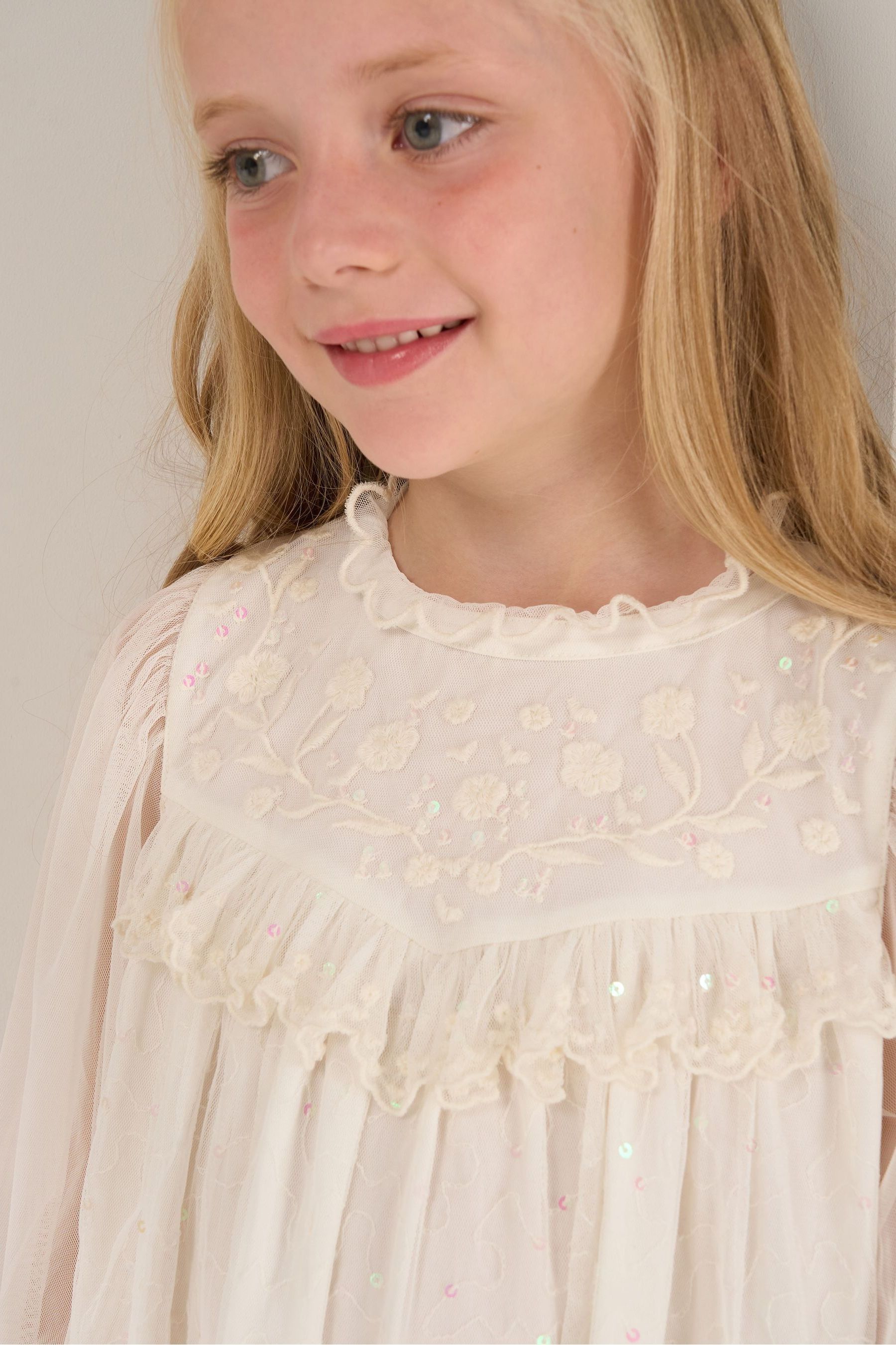 Angel & Rocket Cream Beau Embroidered Boho Dress