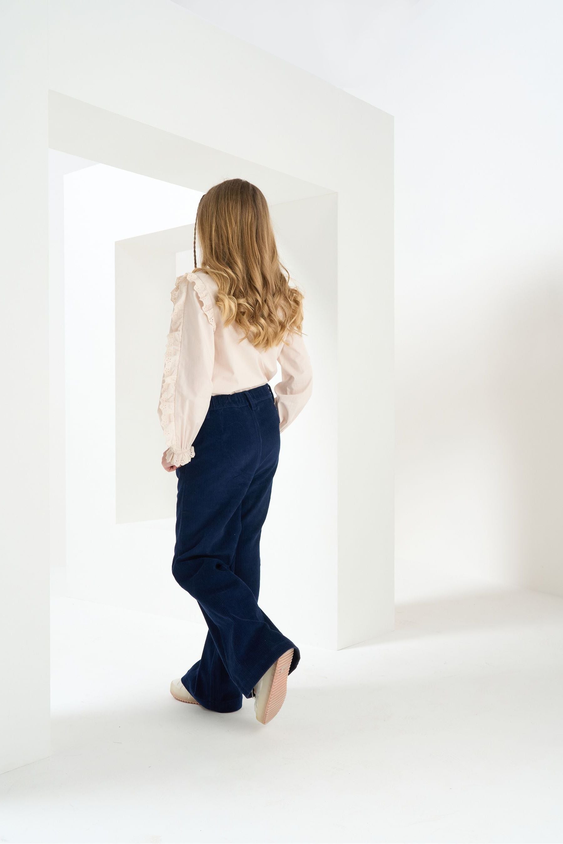 Angel & Rocket Blue Sinead Wide Leg Cord Trousers