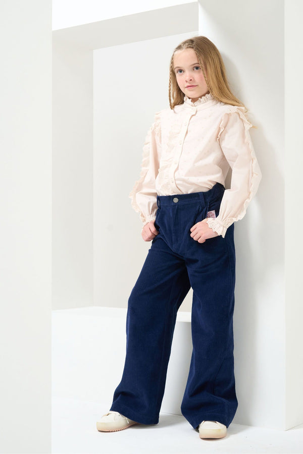 Angel & Rocket Blue Sinead Wide Leg Cord Trousers