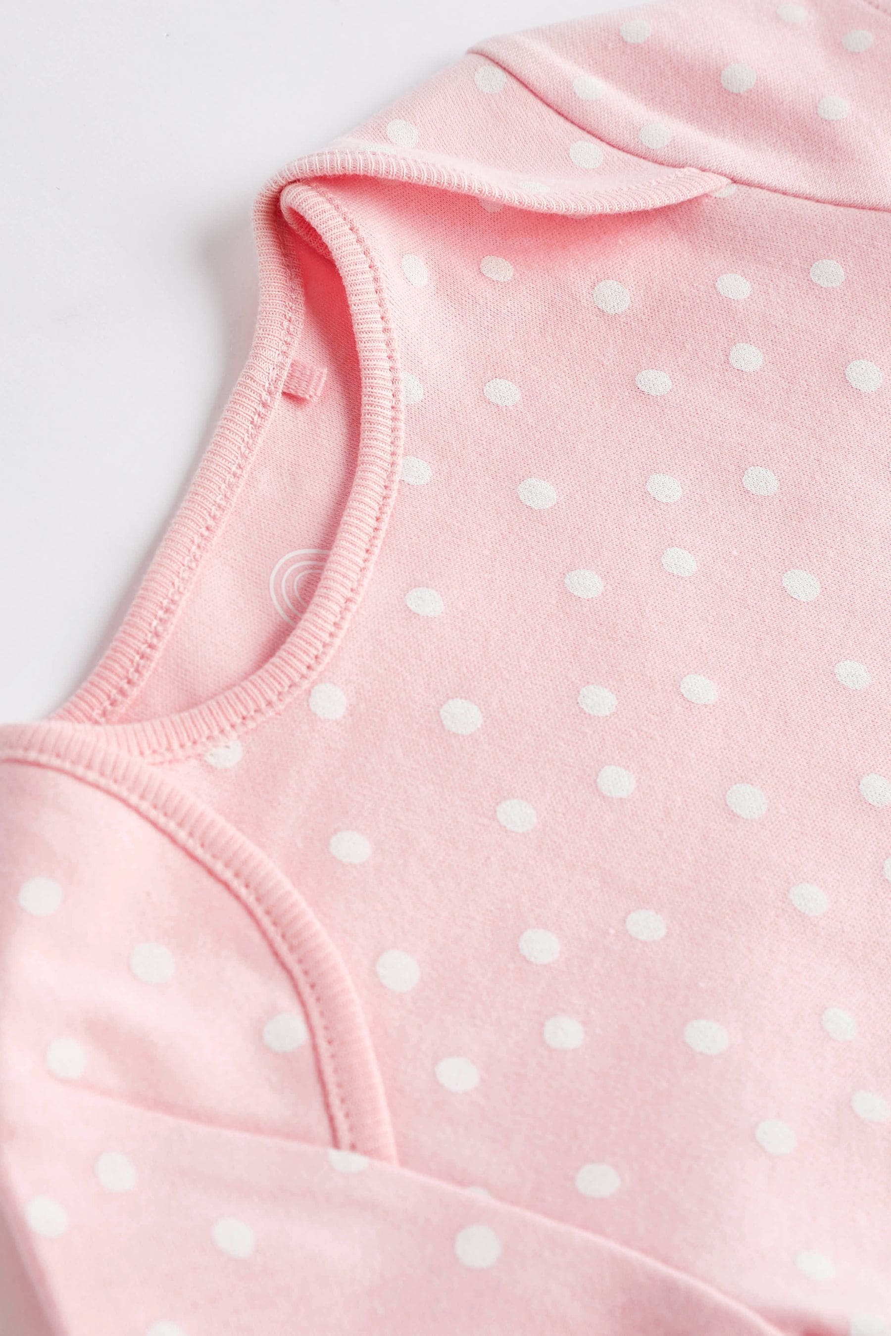 Pink/White Baby Short Sleeve Bodysuits 4 Pack