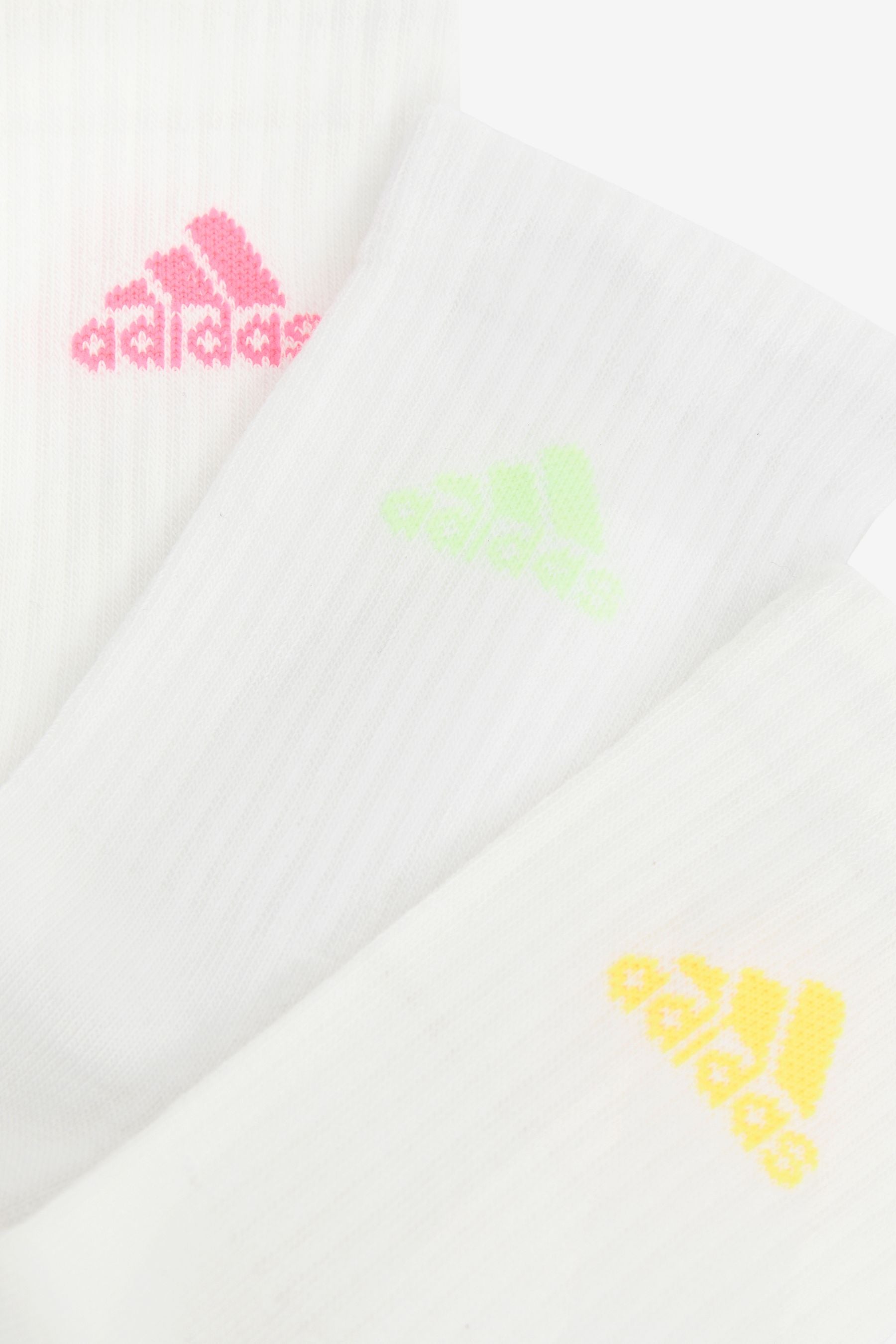 White adidas Cushioned Crew Socks 3 Pairs