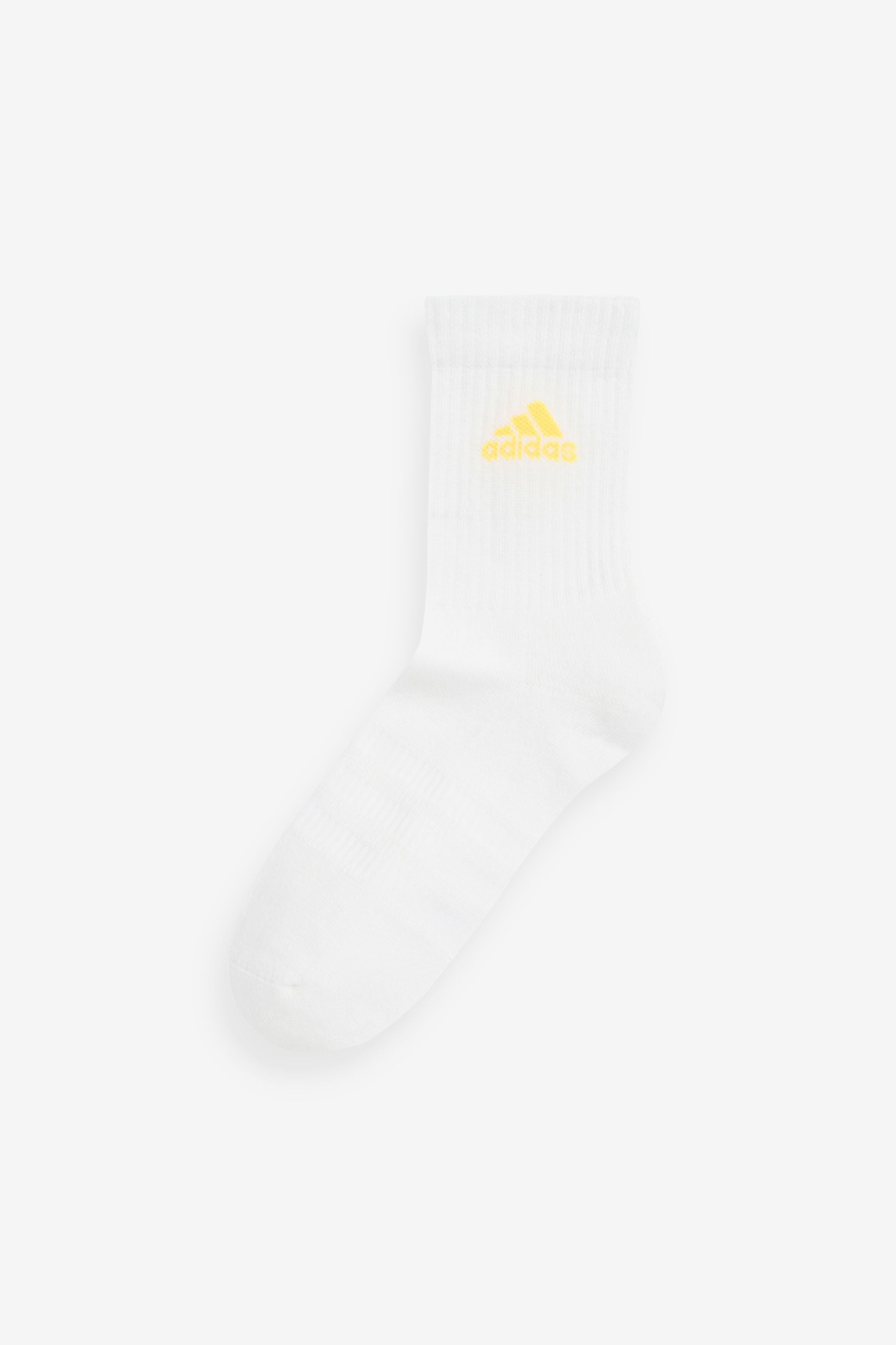 White adidas Cushioned Crew Socks 3 Pairs