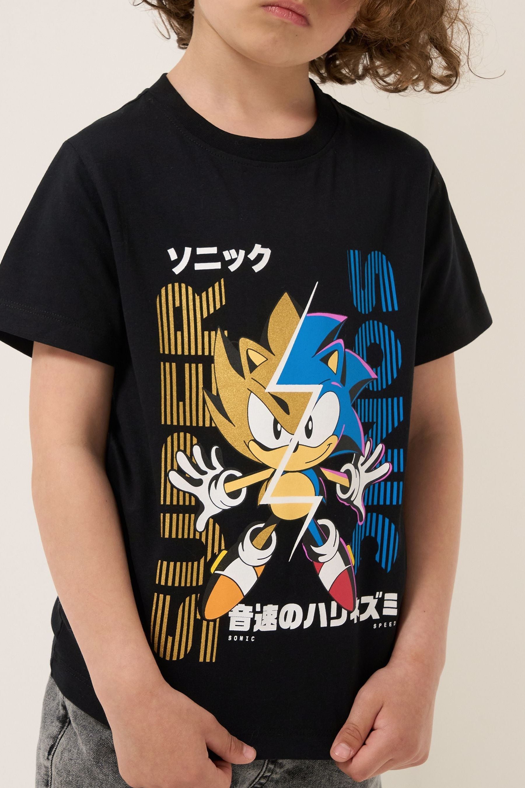 Angel & Rocket Black Sonic 100% Cotton Short Sleeve T-Shirt